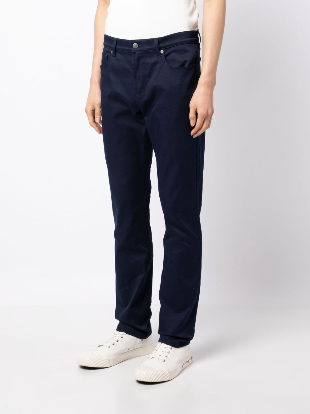 front-fastening straight-leg trousers - 3