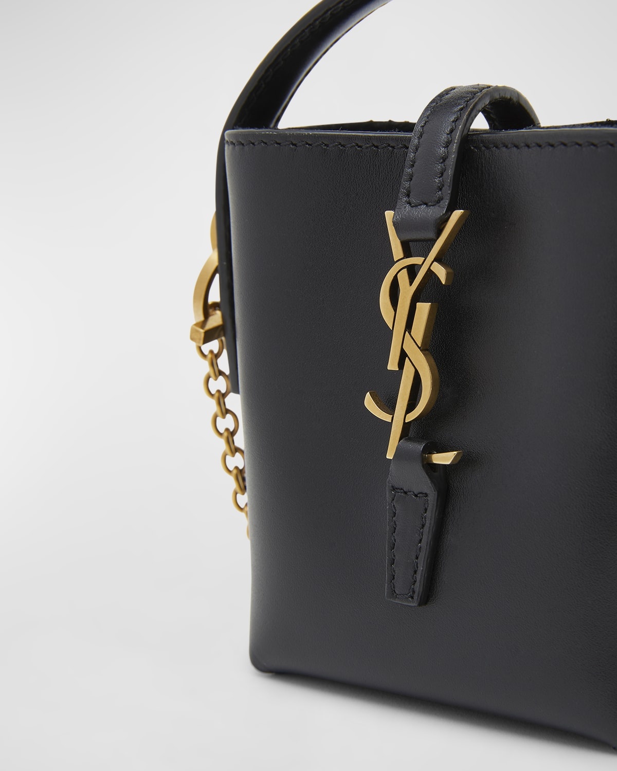 Le 37 Micro YSL Leather Bucket Bag - 7