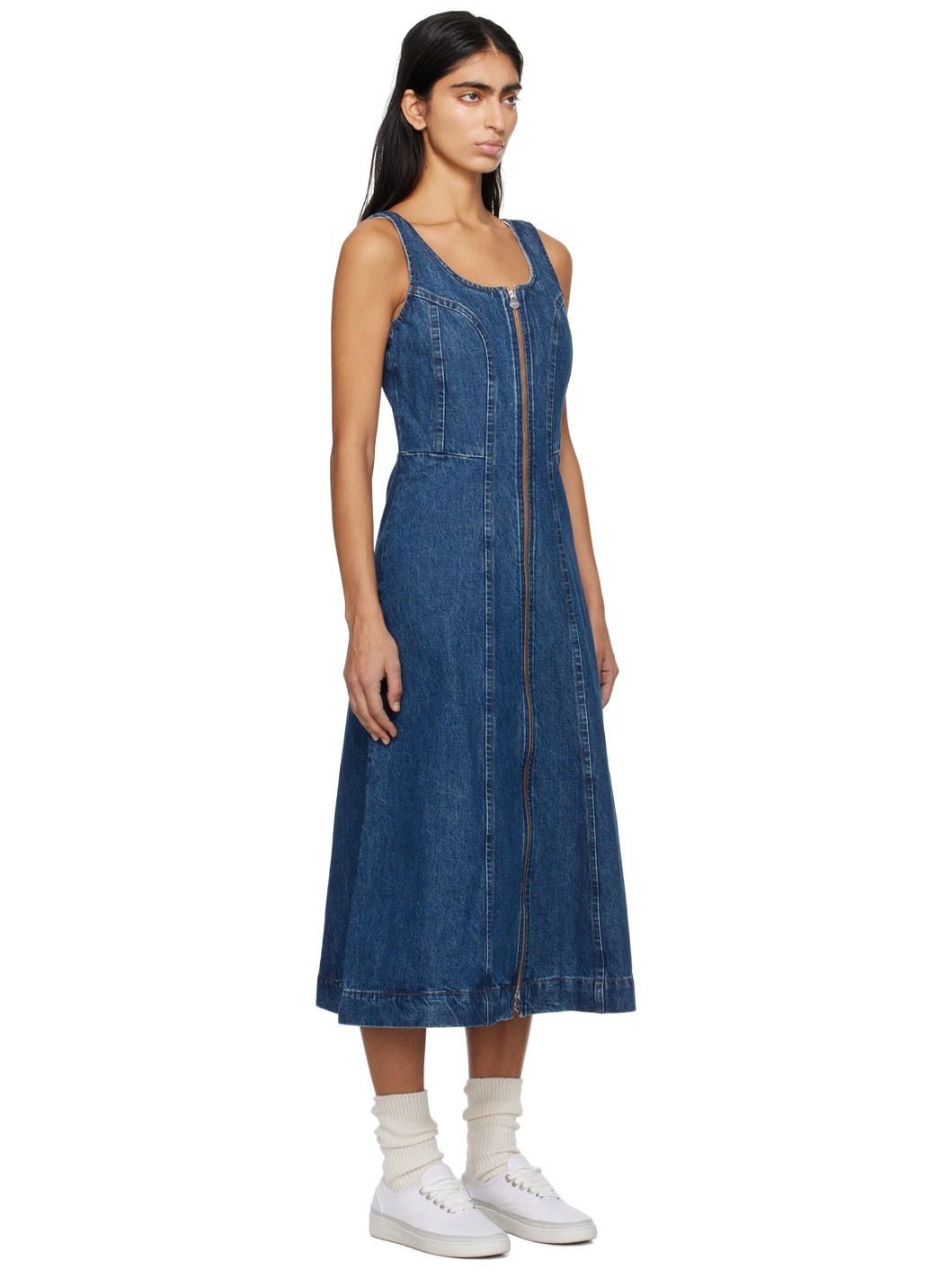 Indigo Ally Denim Midi Dress - 2