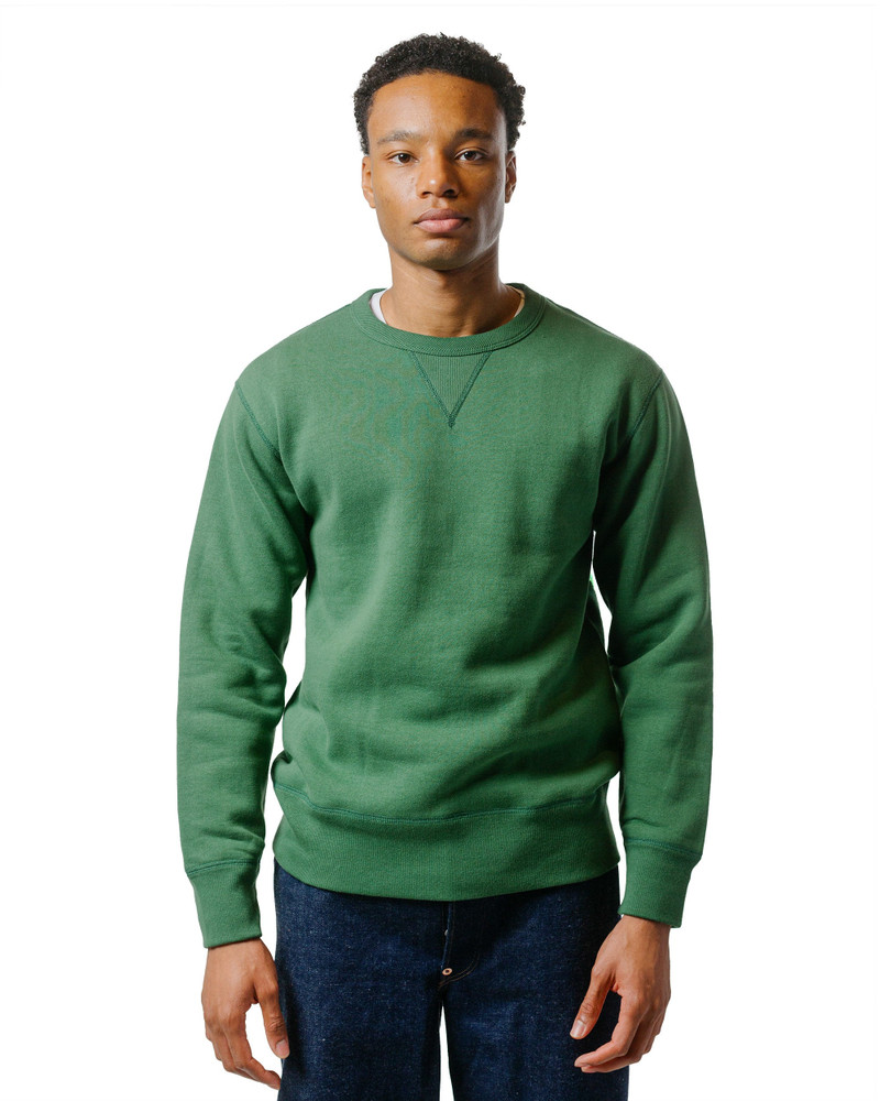 The Real McCoys The Real McCoy’s MC13111 10 oz. Loopwheel Crewneck Sweatshirt Shamrock outlook