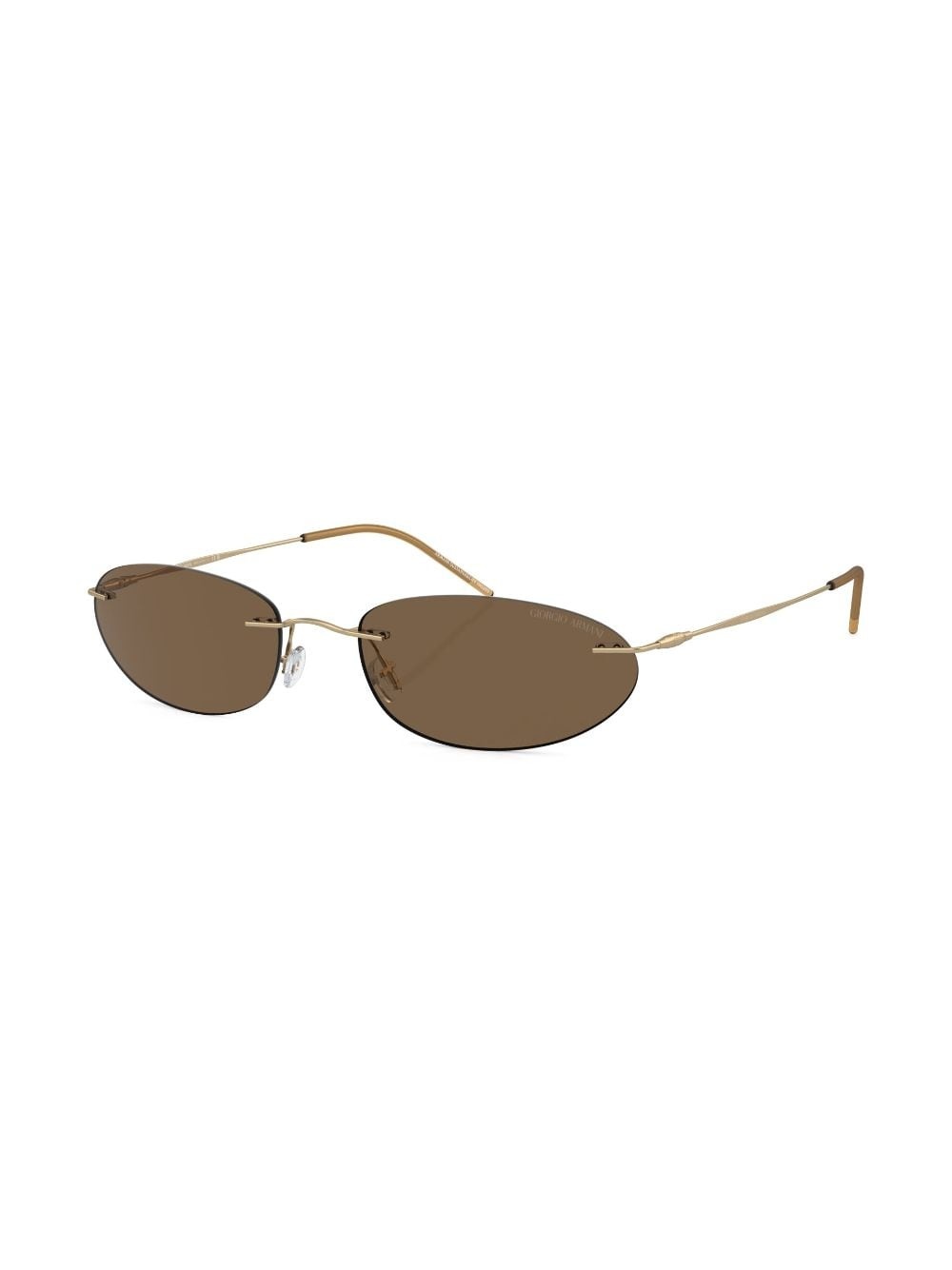 rimless oval-frame sunglasses - 2