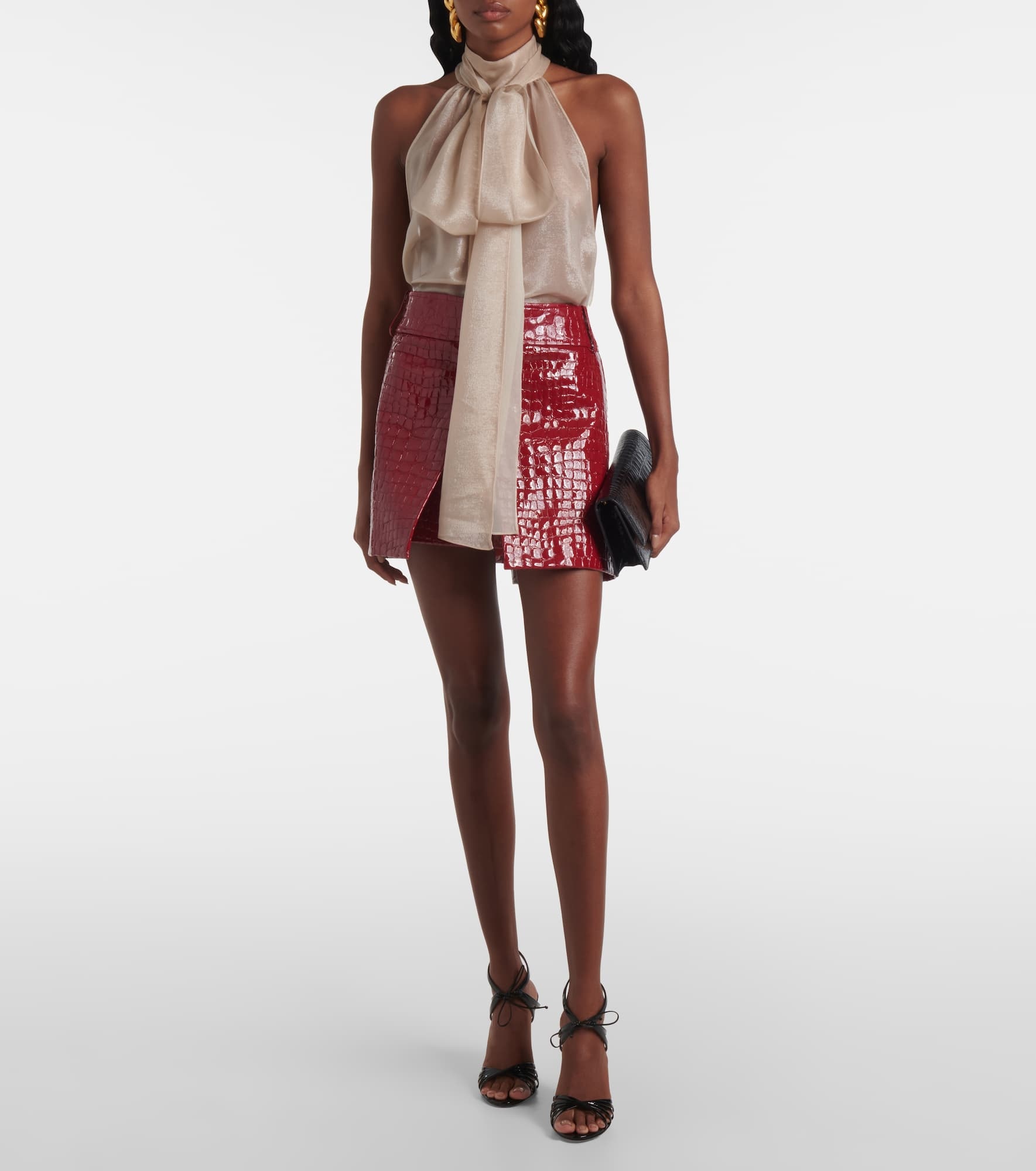 Tie-neck silk-blend blouse - 2