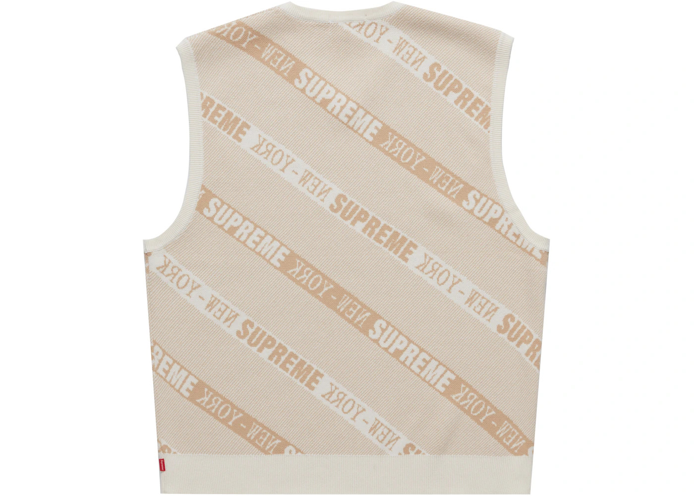 Supreme Stripe Sweater Vest (SS22) White - 2