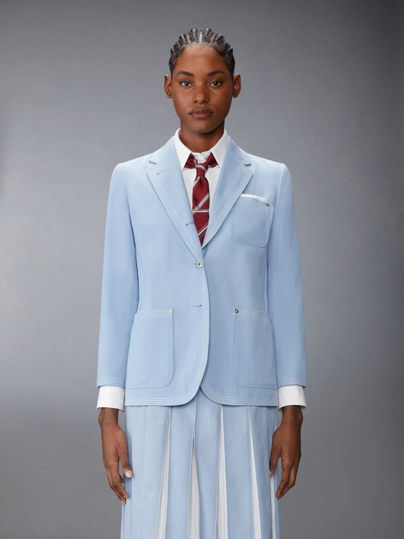 Thom Browne UNCONSTRUCTURED DENIM SACK SPORTCOAT outlook