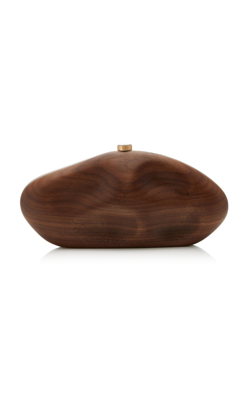 The Caldera Wood Clutch brown 4