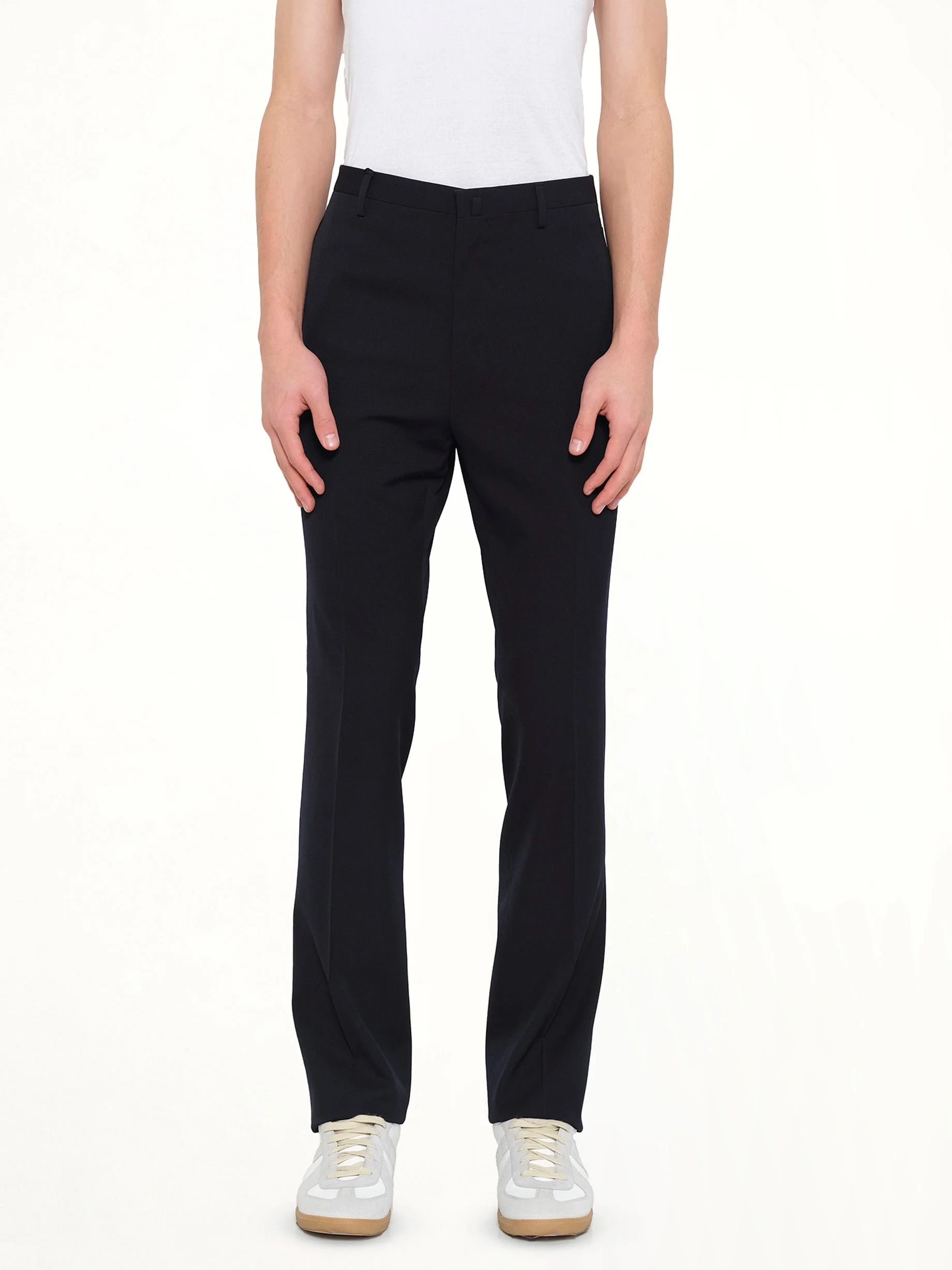 Pants W/ Ribbon Pocket in Navy - 1