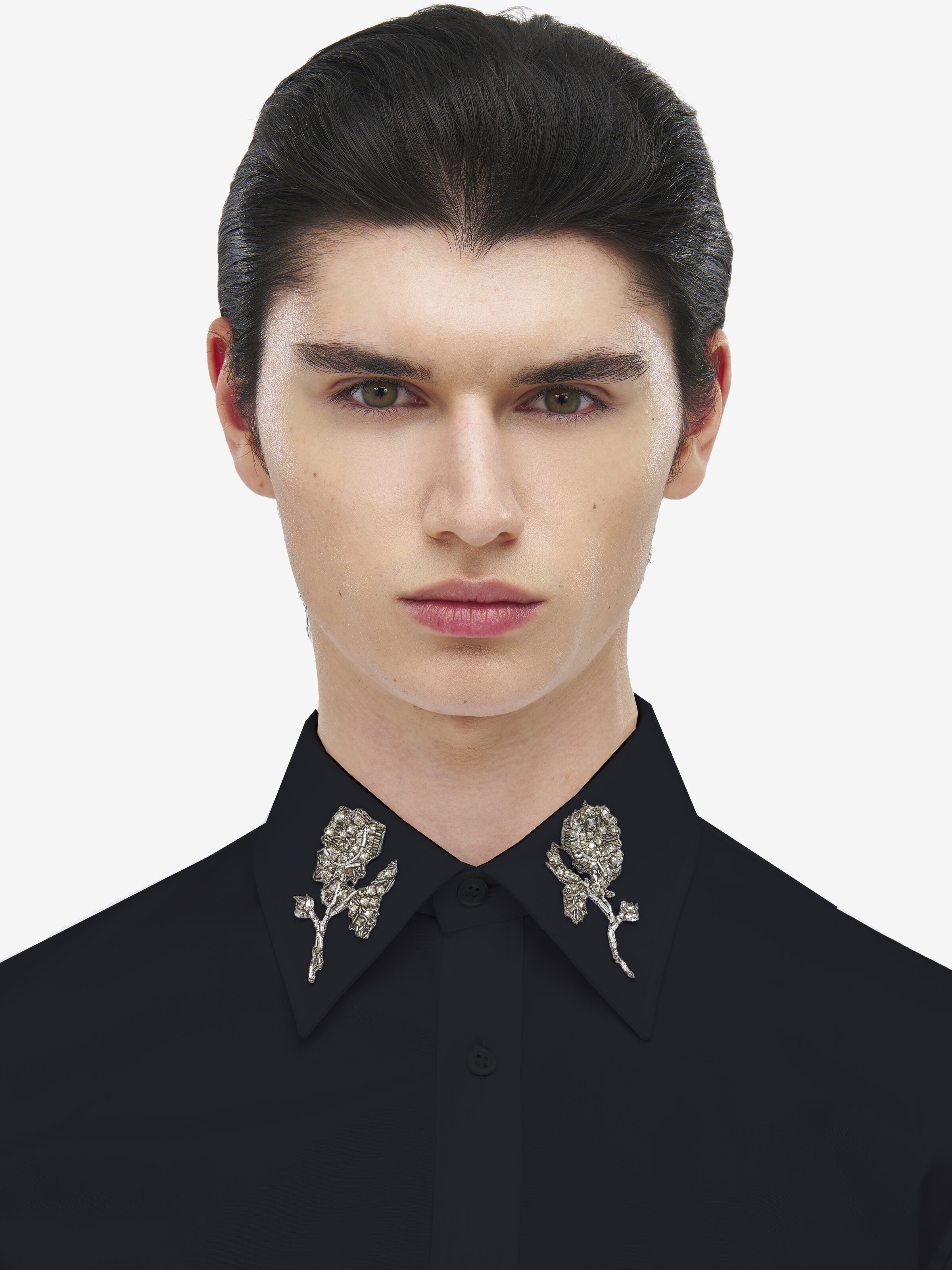 Sailor Tattoo Rose Embroidery Shirt - 6