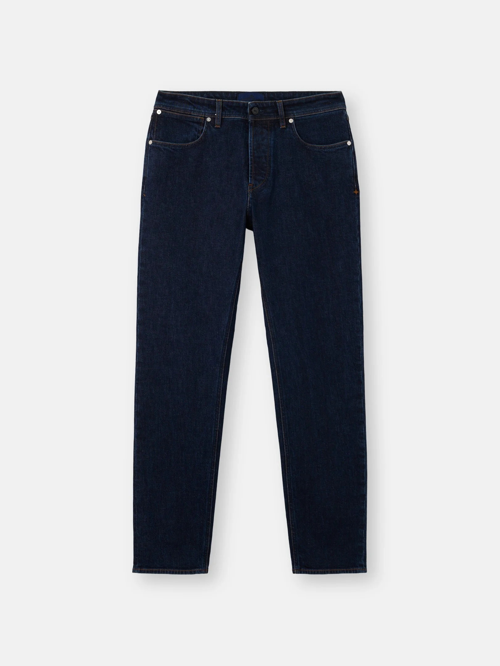 J100007 STRETCH INDIGO DENIM-RINSED - 1