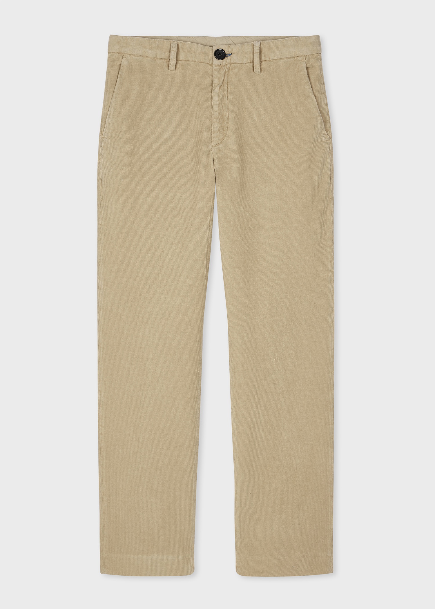 Relaxed-Fit Light Tan Corduroy Trousers - 1