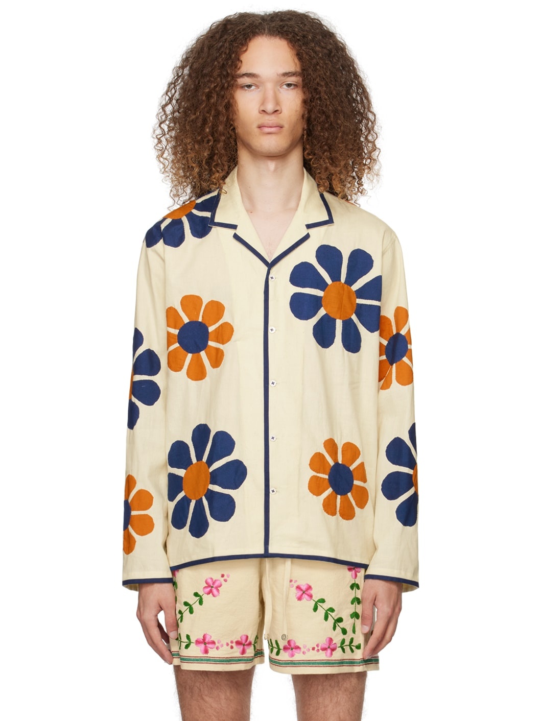 Off-White Daisy Appliqué Shirt - 1