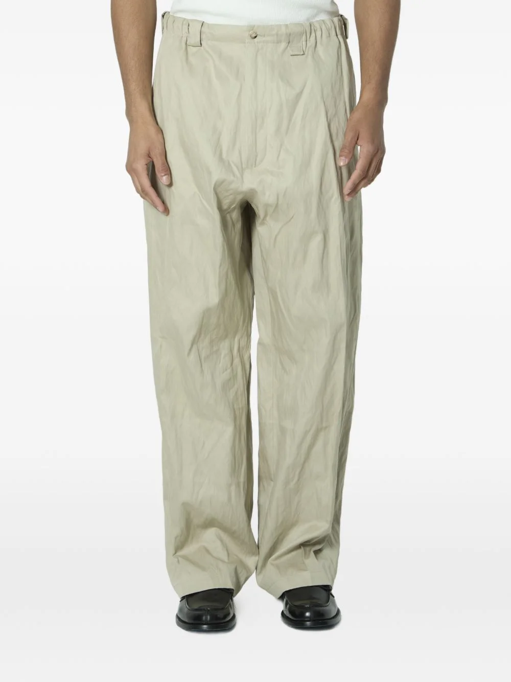 Toluca button-fastening wide-leg cotton trousers - 1