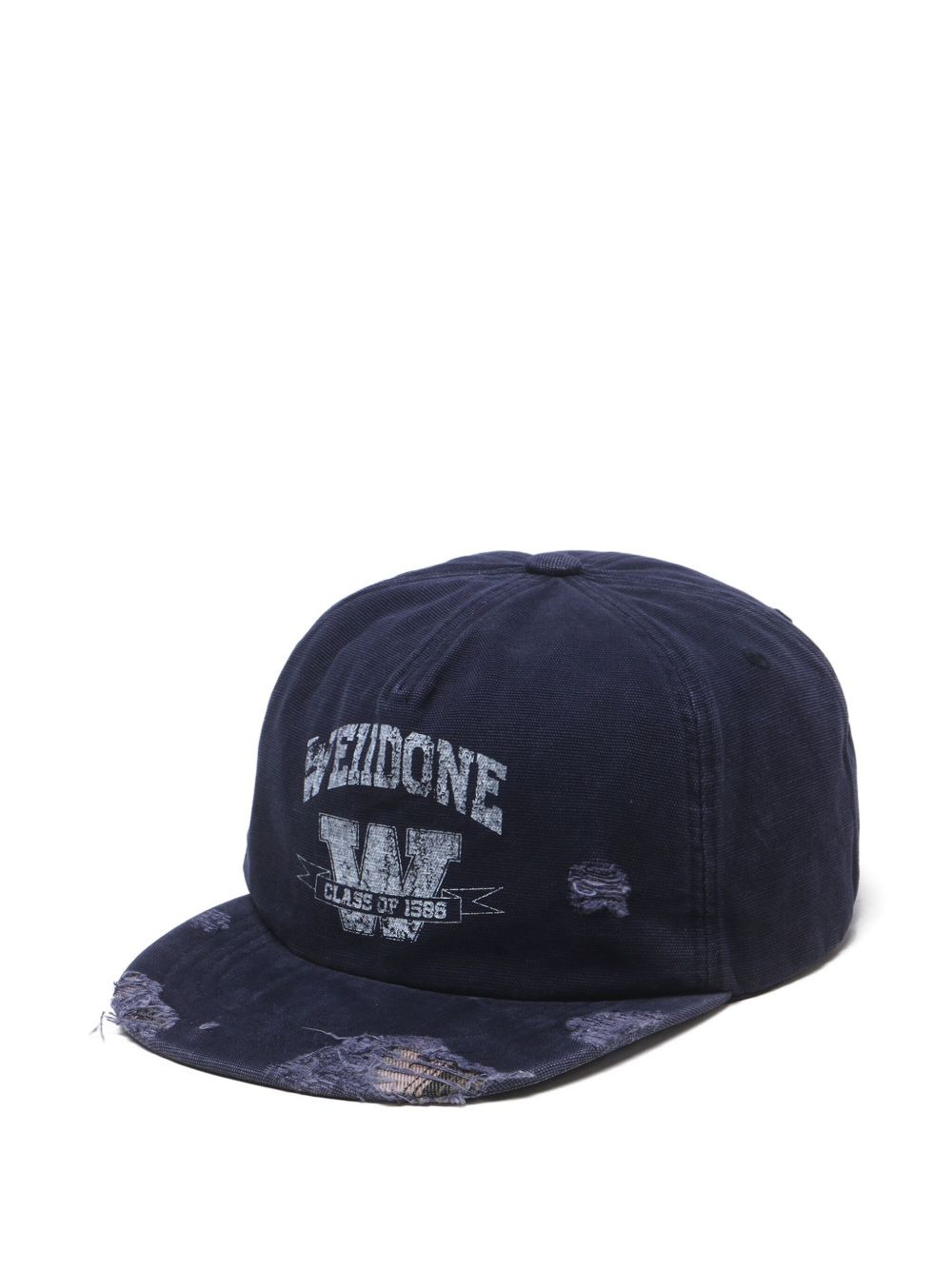 distressed logo cap - 3