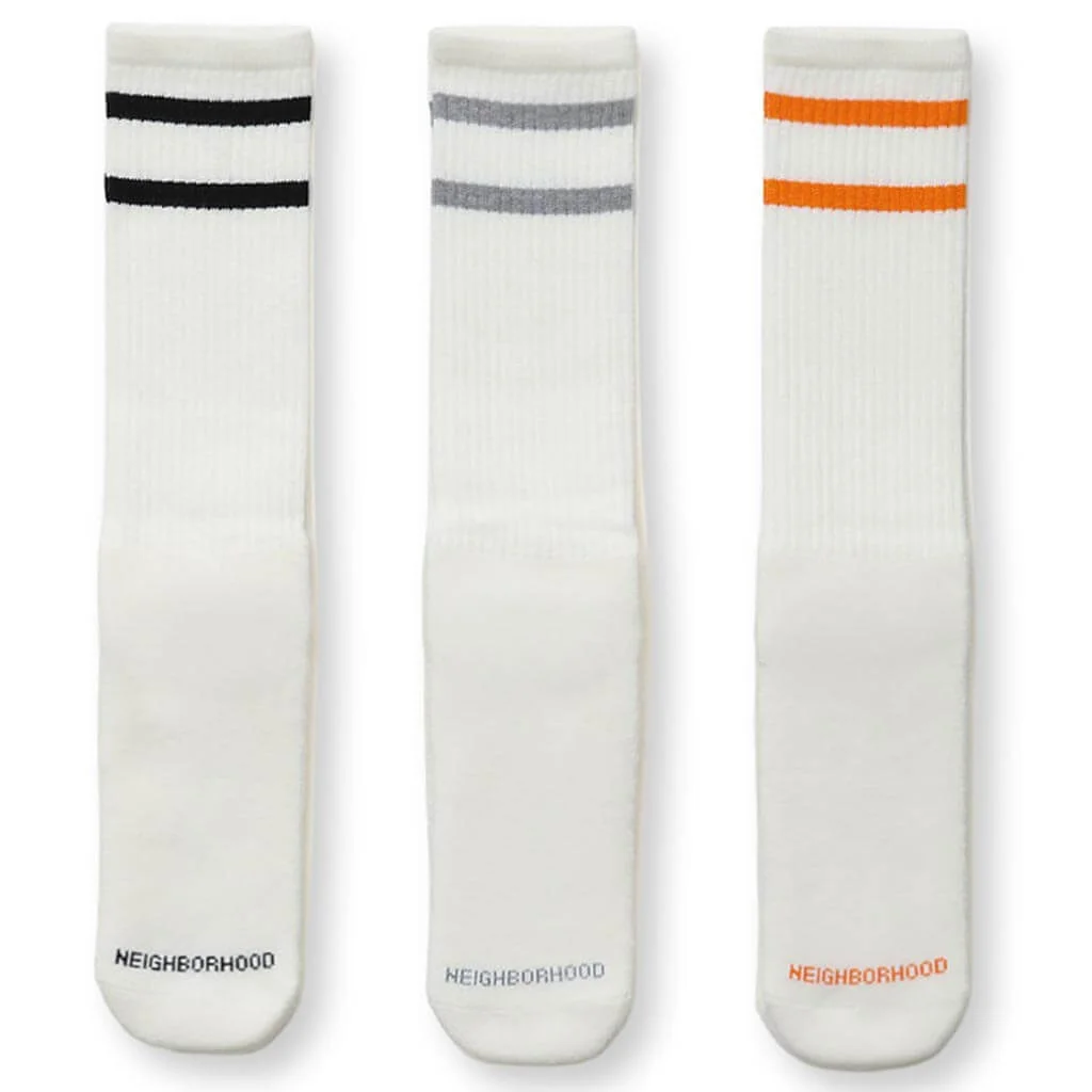 CLASSIC 3 PACK SOCKS - WHITE - 1