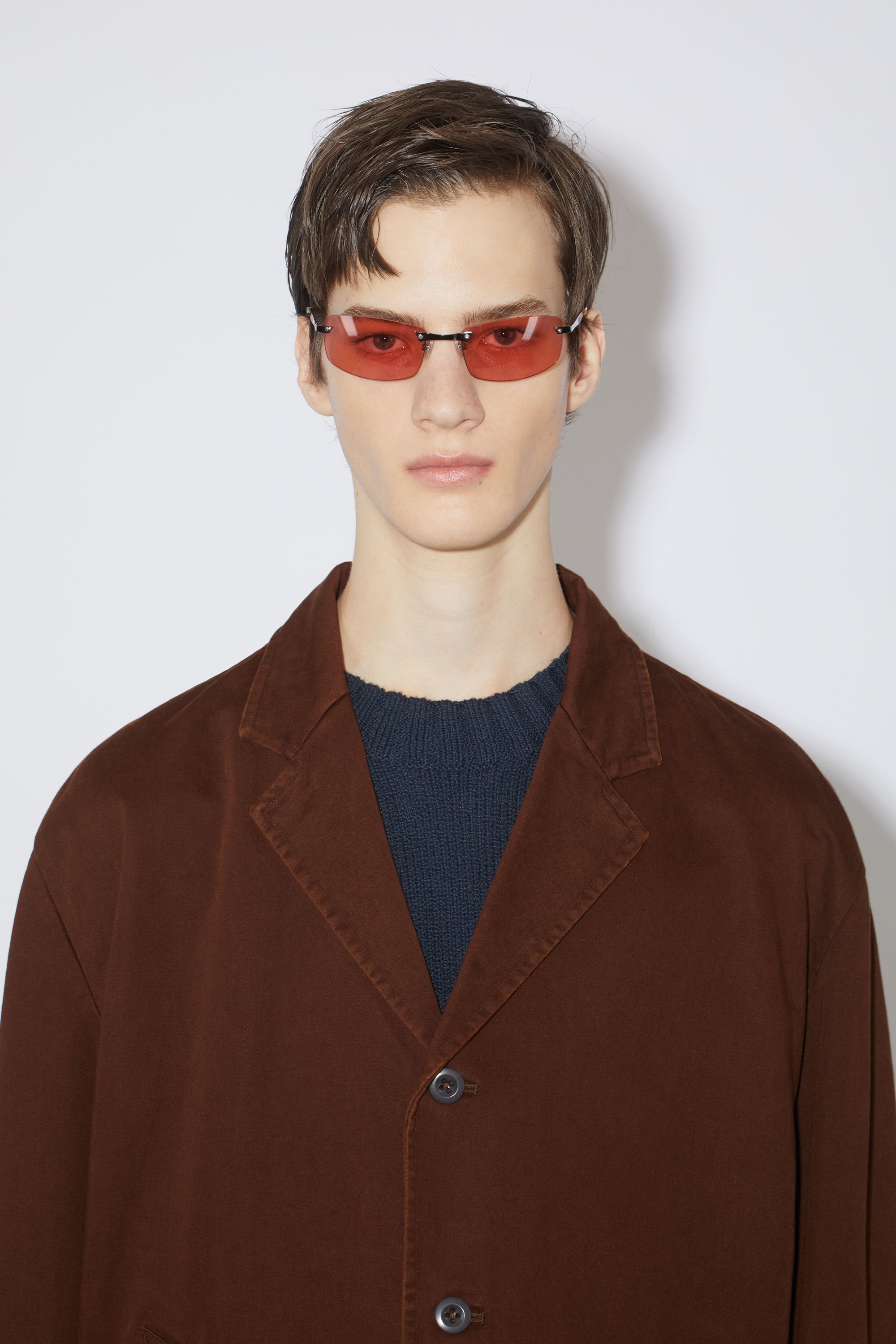 SIngle-breasted jacket - Cognac brown - 5