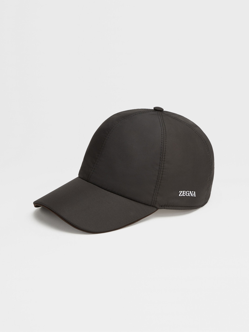 BLACK TECHNICAL FABRIC BASEBALL CAP - 1
