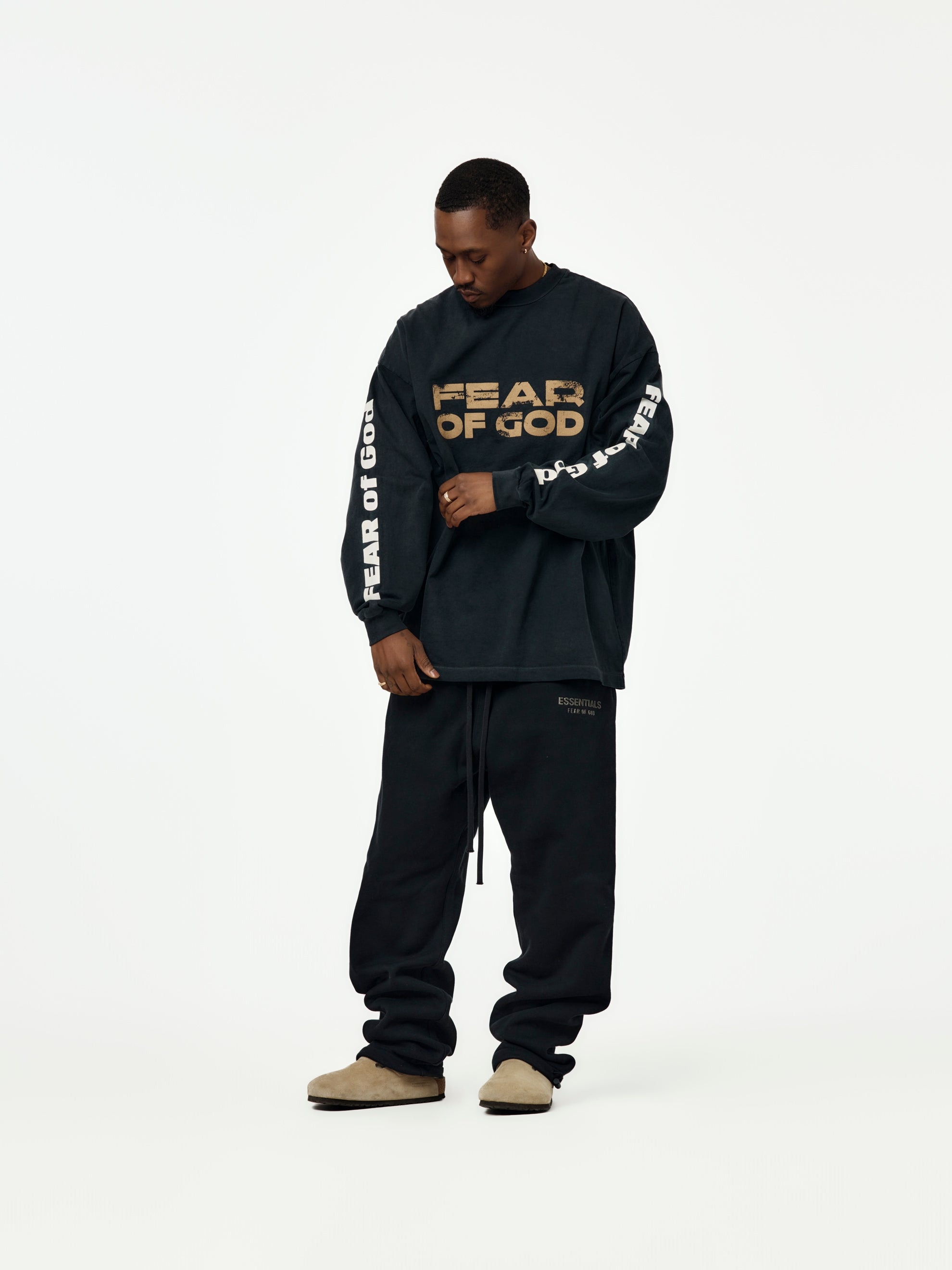 RELAXED  "FEAR OF GOD" LS TEE - 4