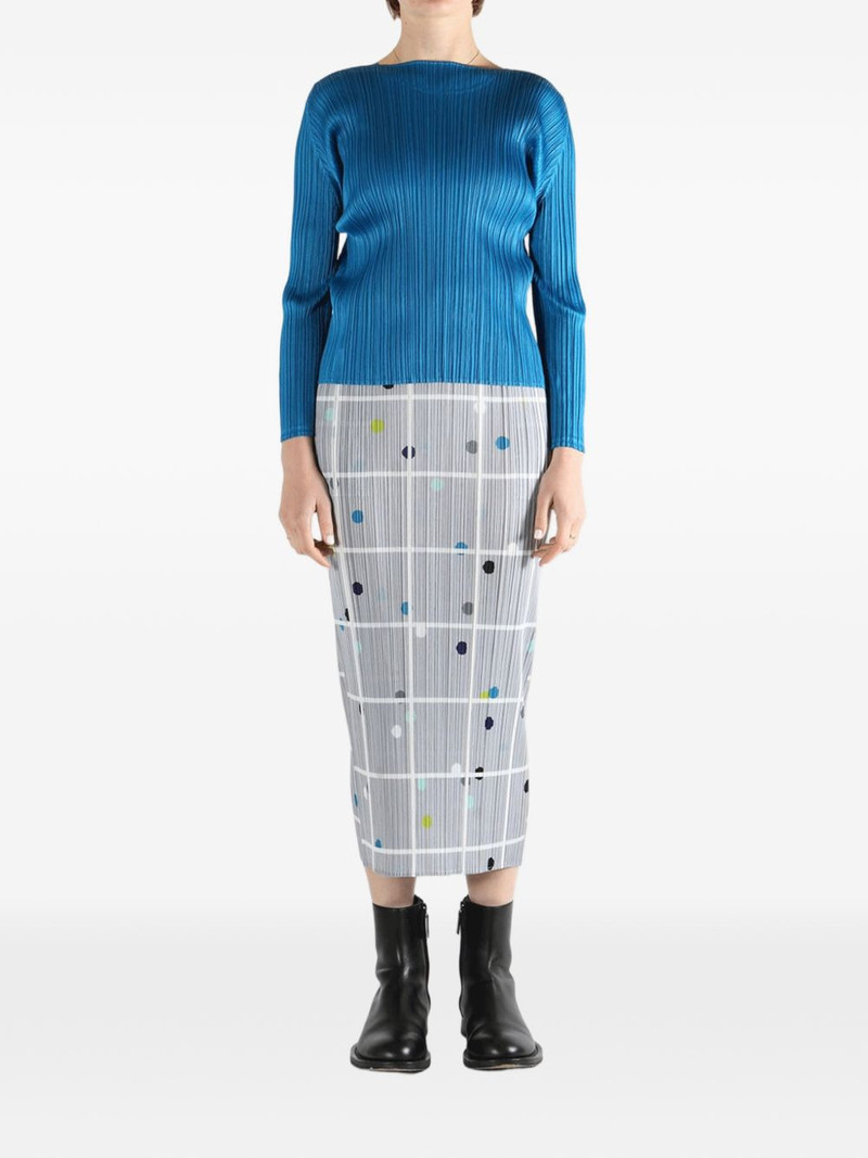 Pleats Please Issey Miyake pleated long-sleeve top outlook