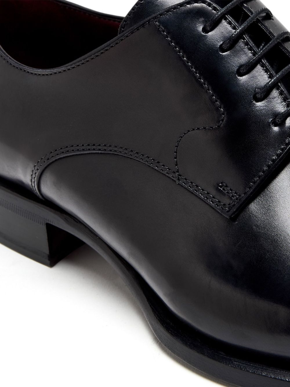 leather cap-toe derby shoes - 4