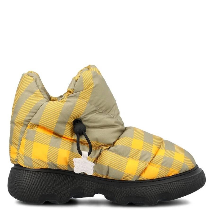 Burberry Check Drawstring Pillow Padded Snow Boots - 1