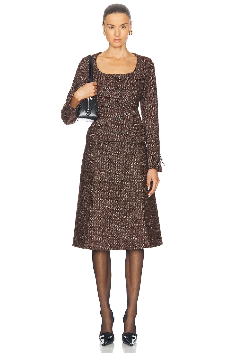 【関税込み】Sandy Liang ブラウン Grappa ジャケット Sandy Liang Grappa Jacket in Espresso | NONNA