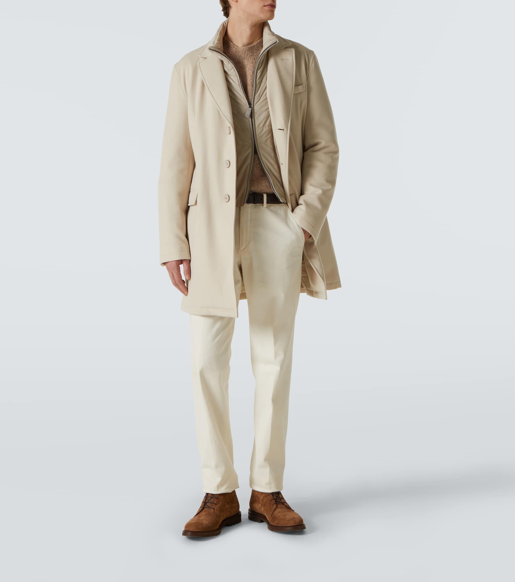 Layered wool coat - 2