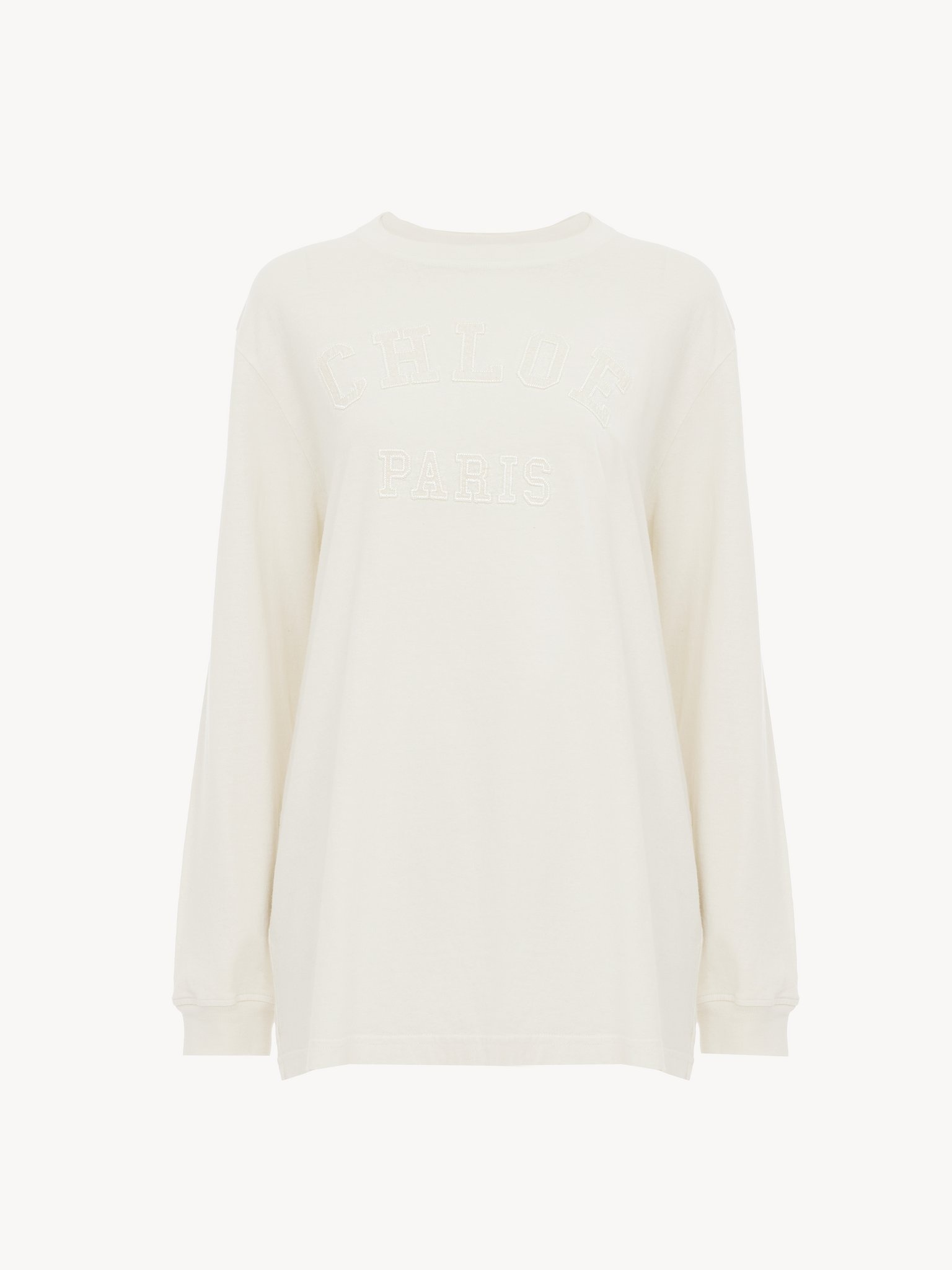 OVERSIZED LONG-SLEEVE LOGO T-SHIRT IN COTTON JERSEY - 2
