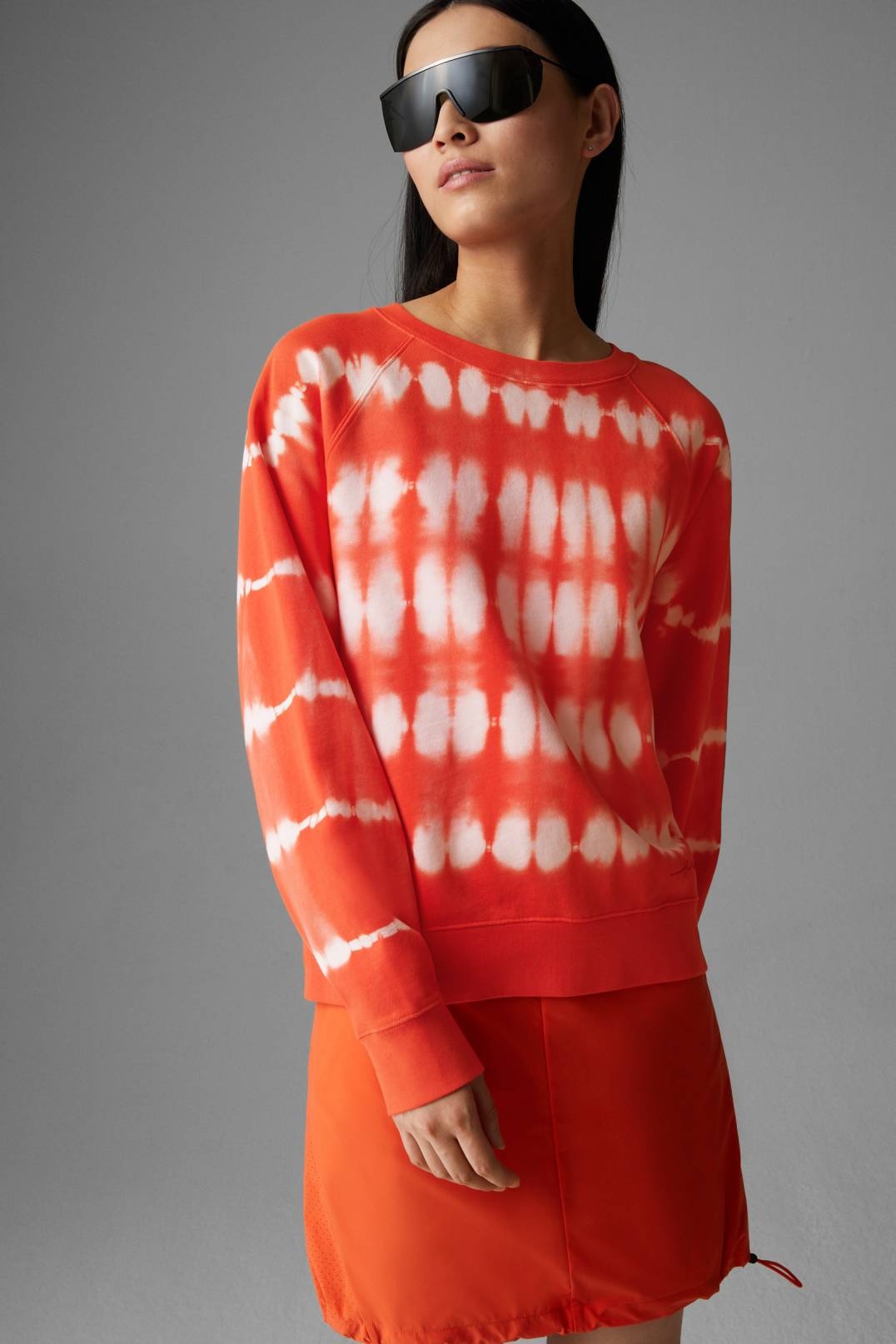 RAMIRA SWEATSHIRT IN ORANGE/WHITE - 2