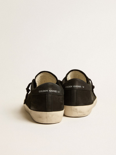 Golden Goose Super-Star in black nubuck with perforated star and black nubuck heel tab outlook