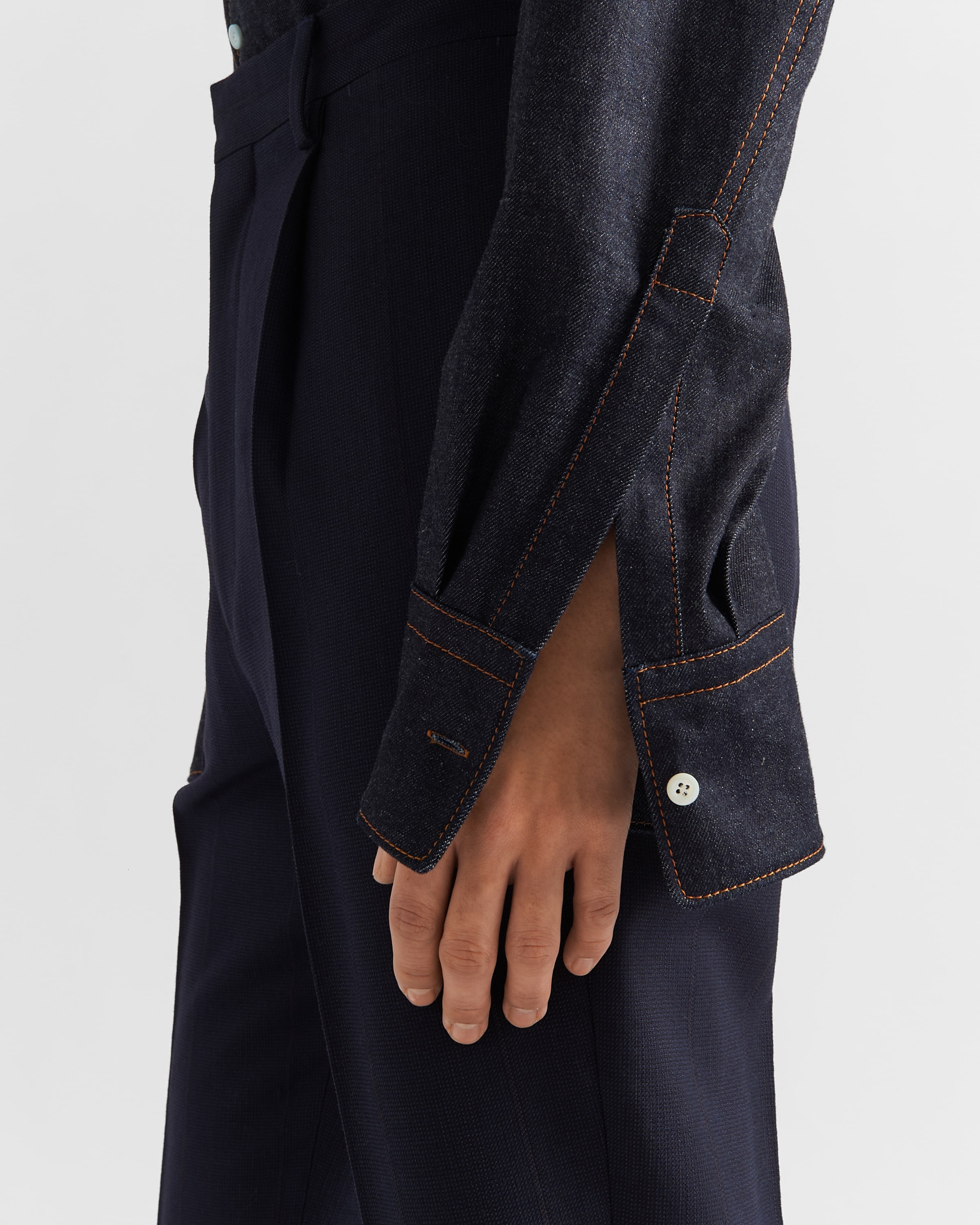 Single-breasted denim jacket - 3