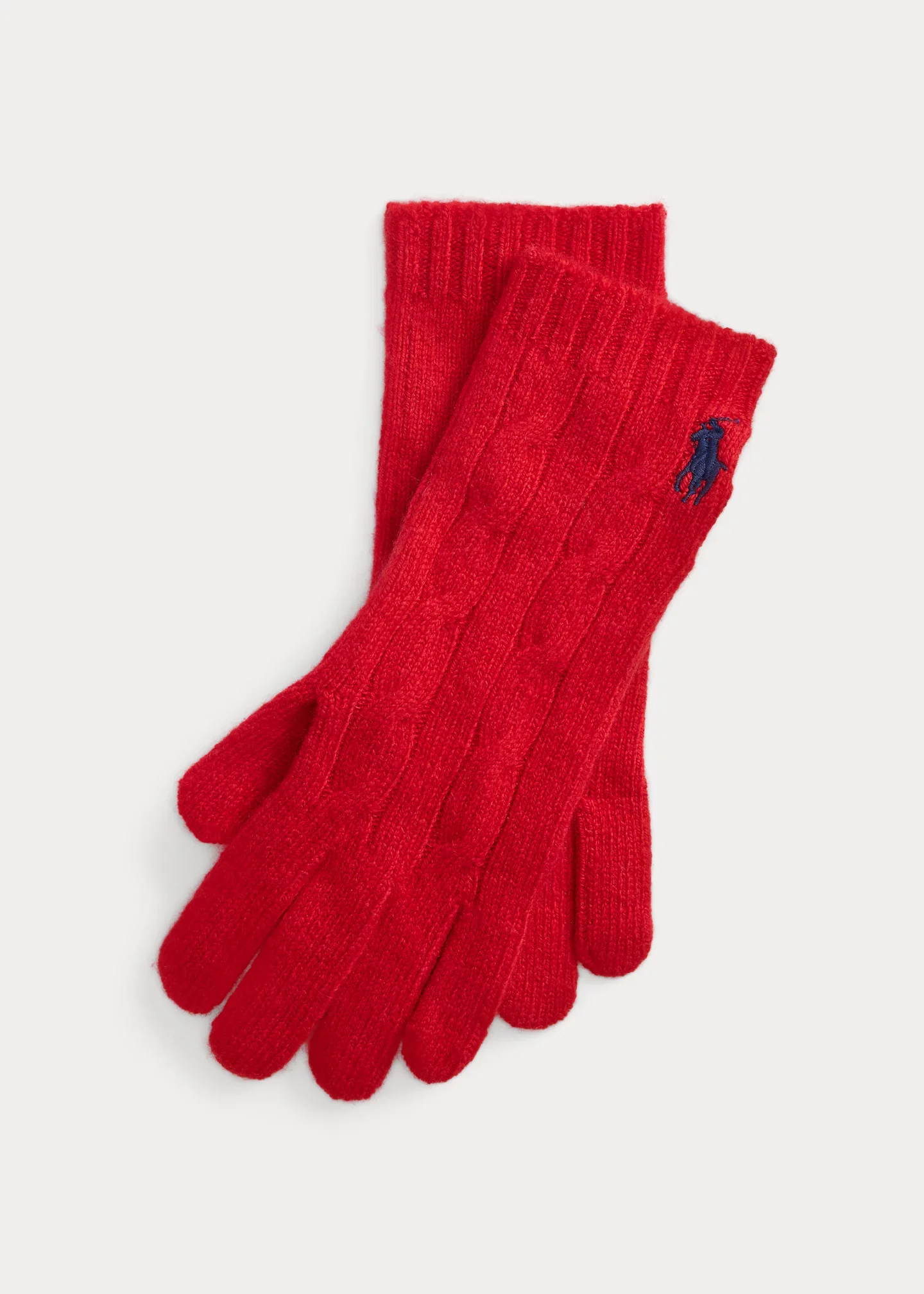 Cable-Knit Wool-Cashmere Gloves - 1