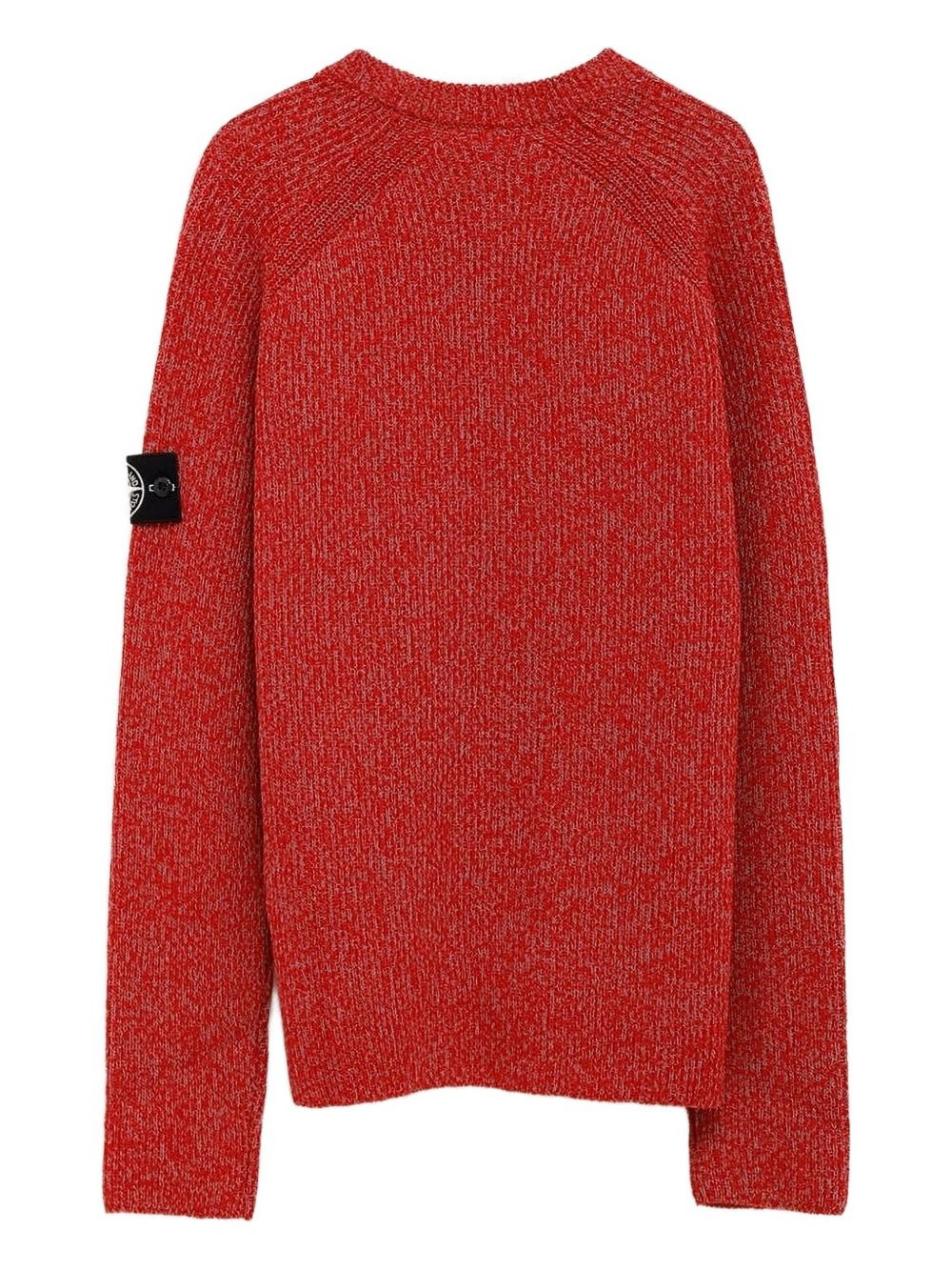 ribbed-knit sleeve-patch sweat - 2