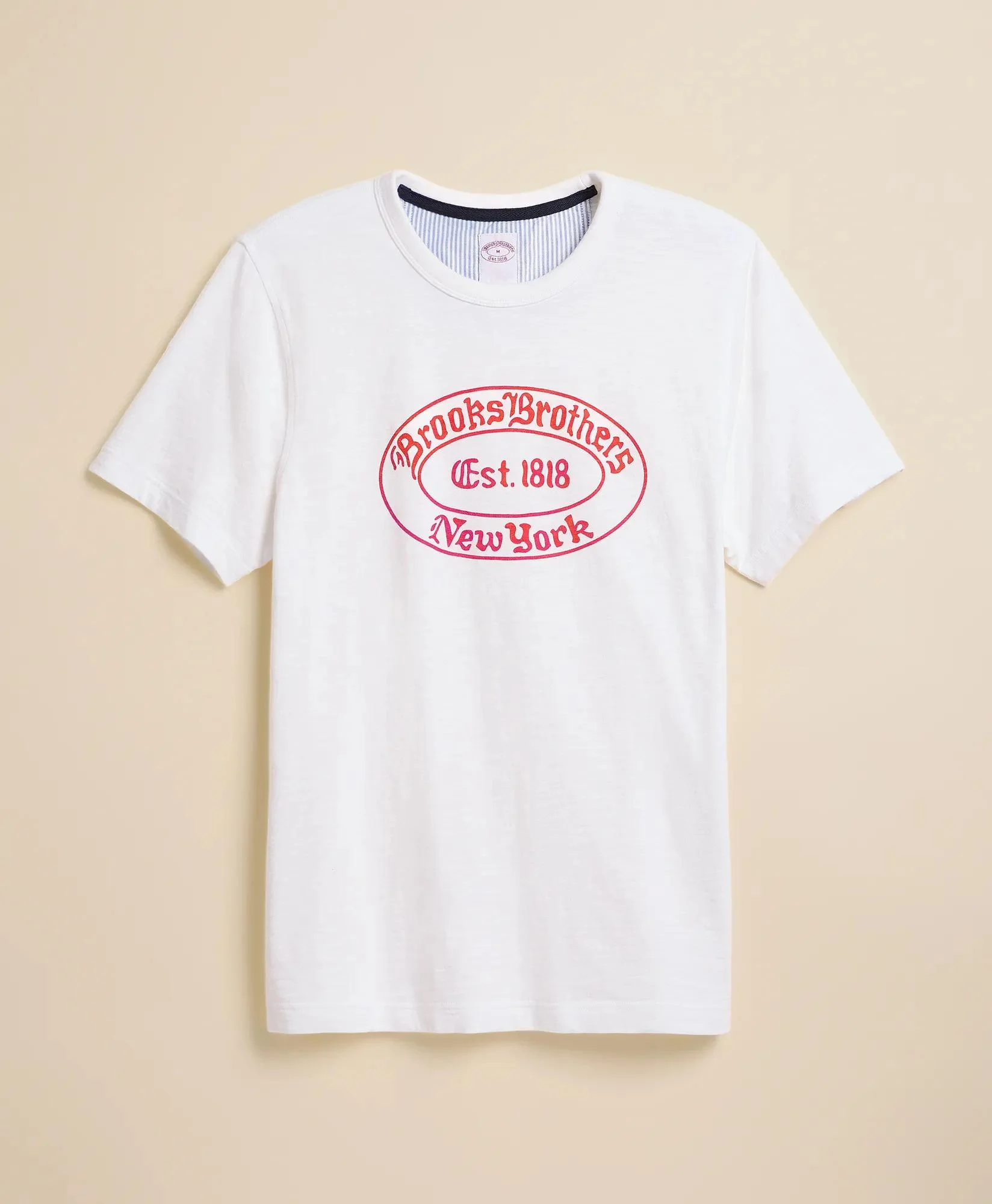 Cotton Slub Knit Brooks Brothers Graphic T-Shirt - 1
