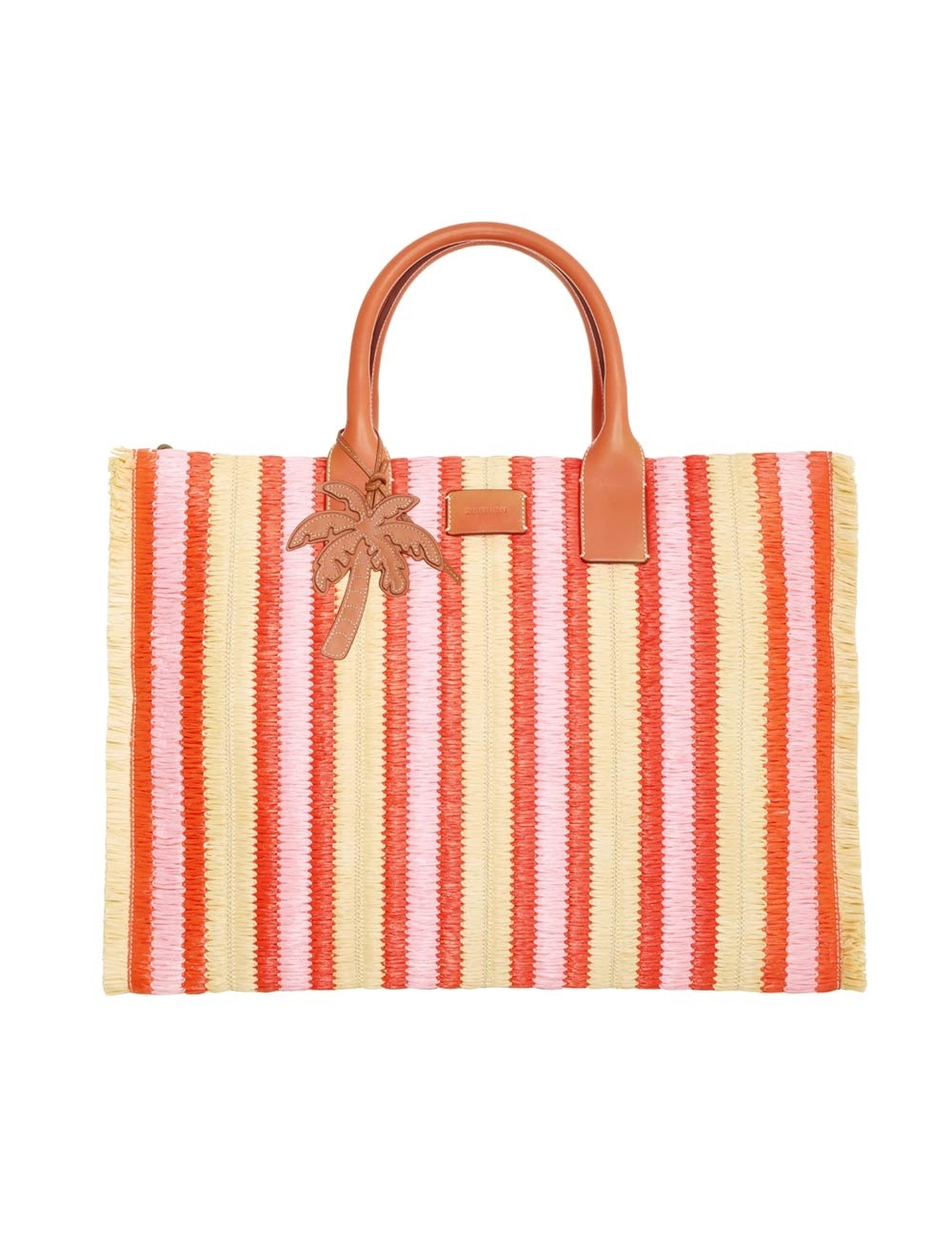 STRIPE FRINGE TOTE - 1