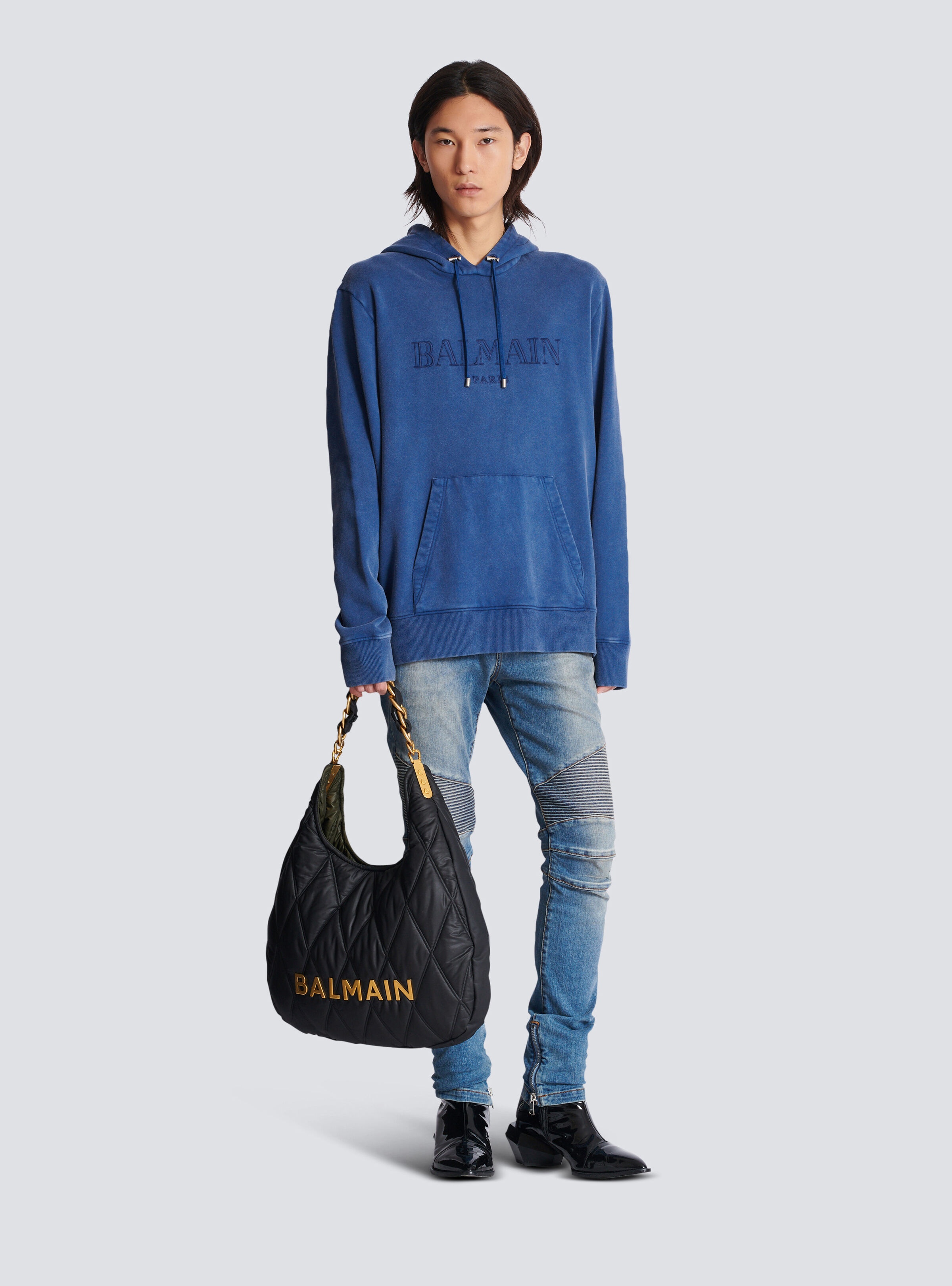 Vintage Balmain embroidered hoodie - 2
