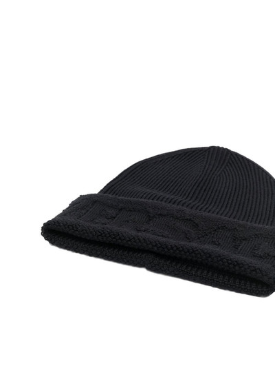 VERSACE ribbed-knit wool beanie outlook