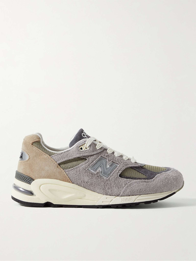 M990v2 Suede and Mesh Sneakers - 1