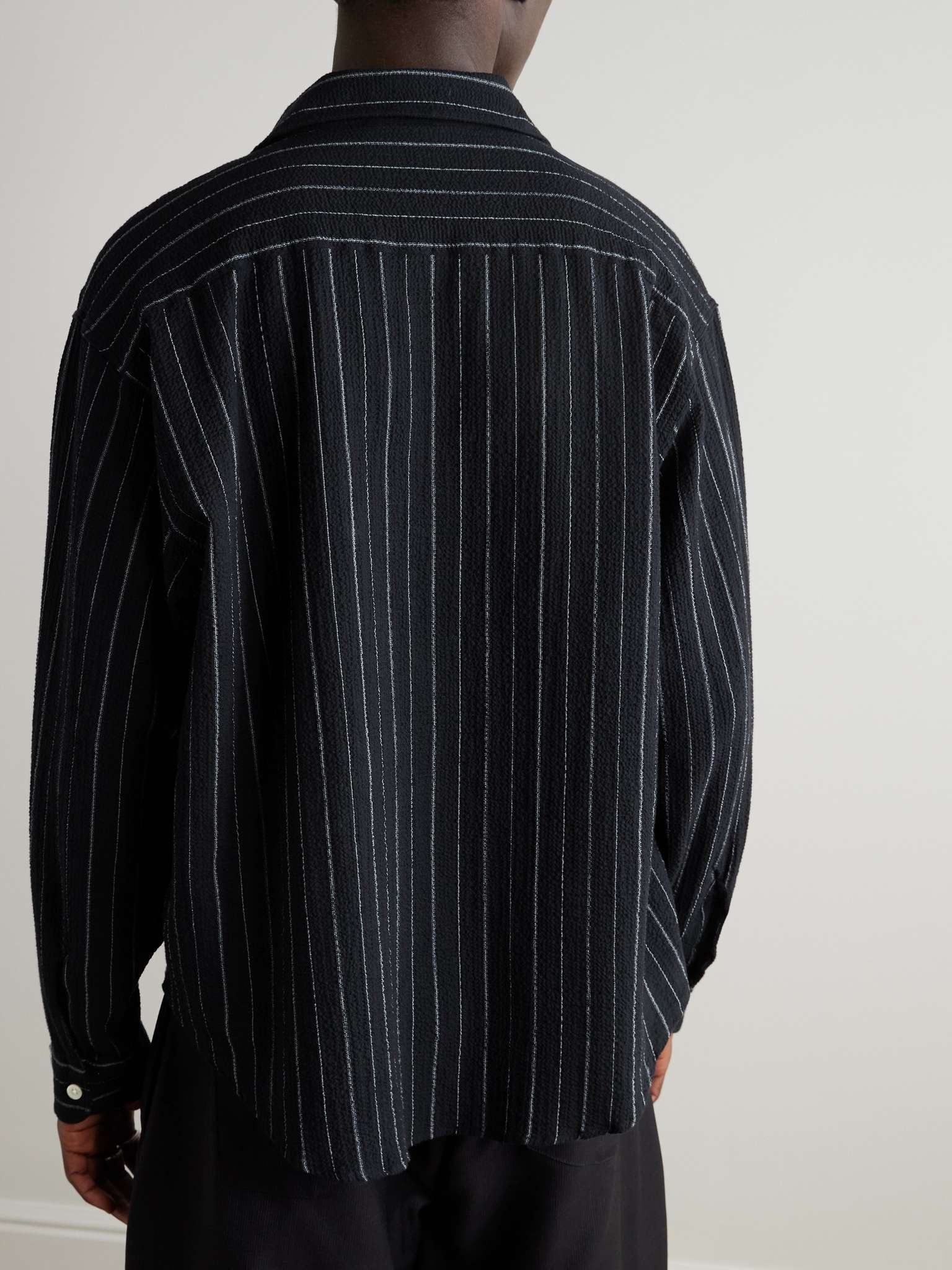 Vacation Striped Cotton-Blend Seersucker Shirt - 4