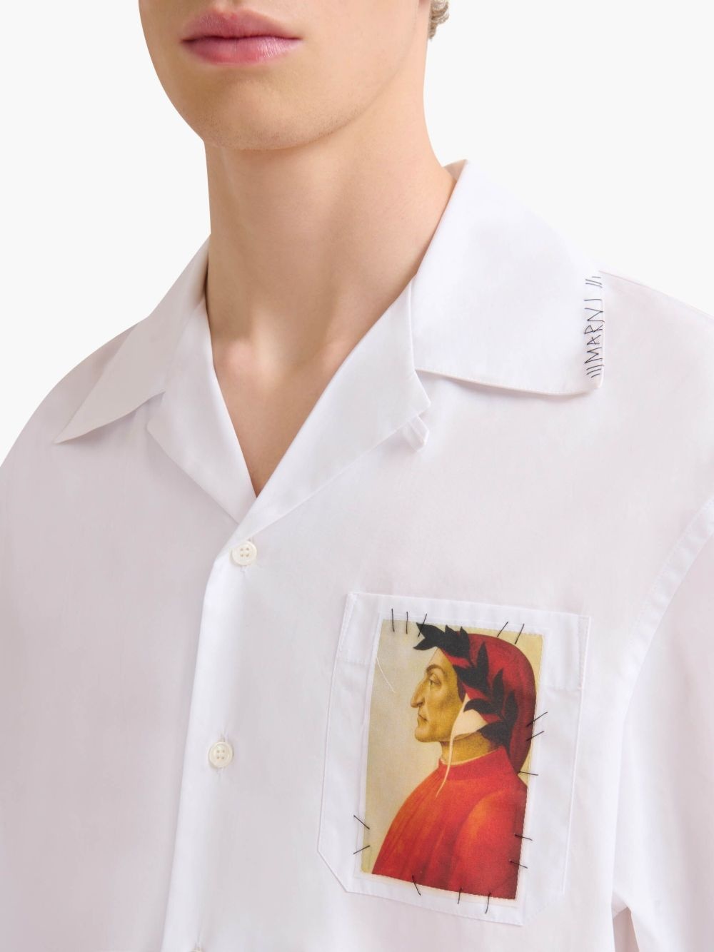 graphic-embroidered short-sleeve shirt - 5
