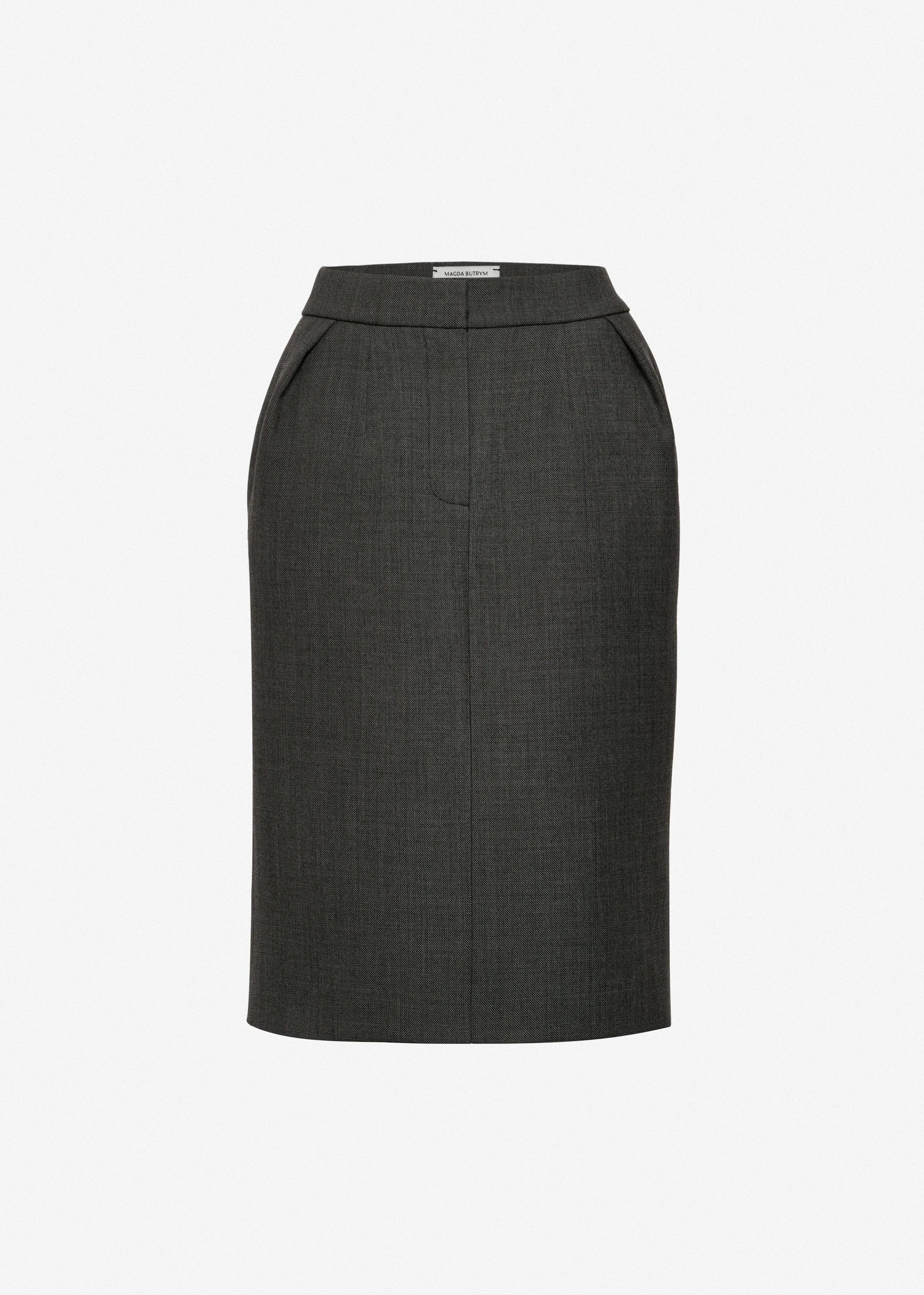 Tailored pencil skirt in grey - 1