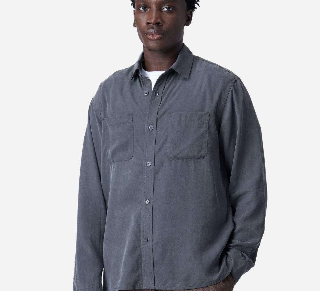Mechanic Shirt - Charcoal Lyocell - 2