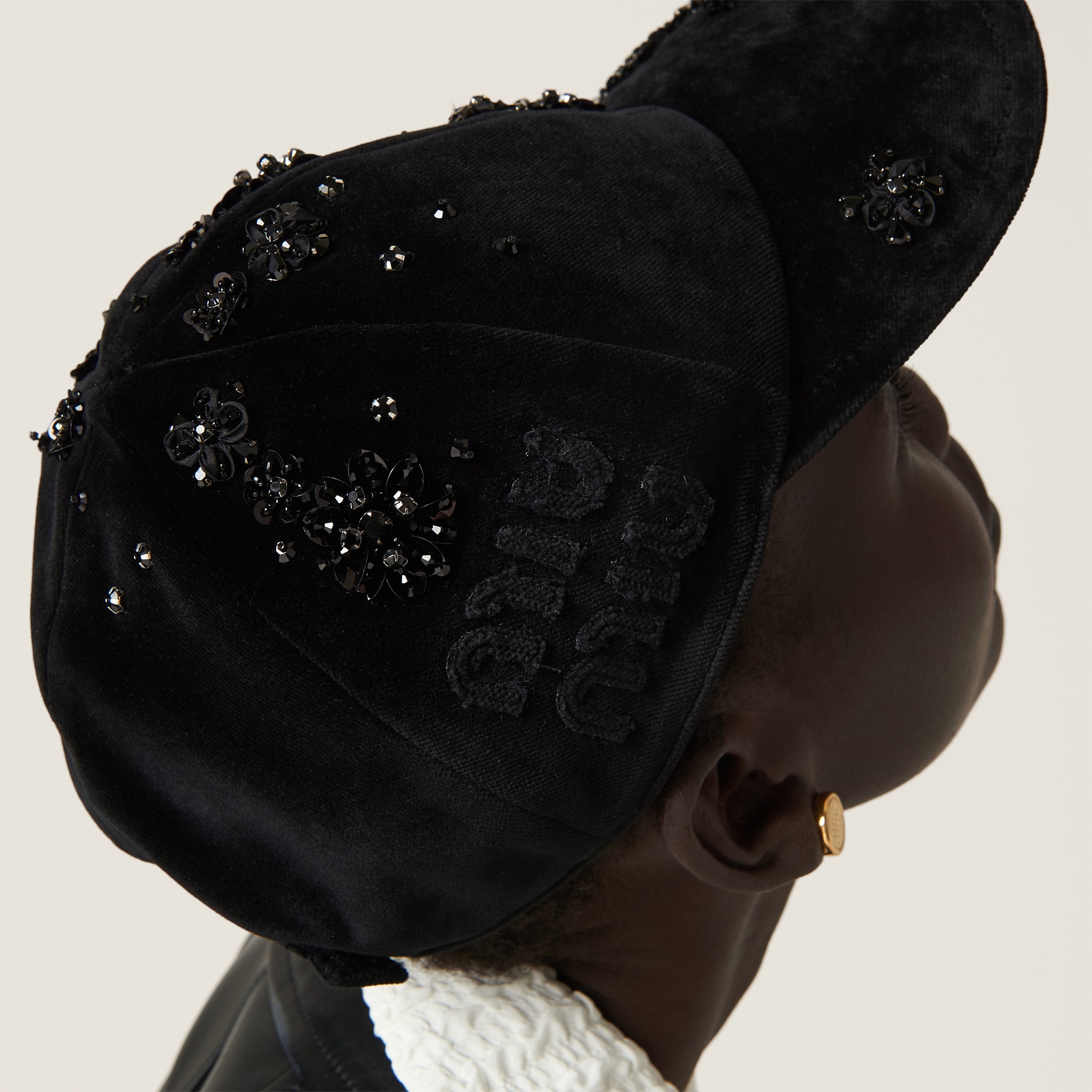 Velvet baseball cap - 1