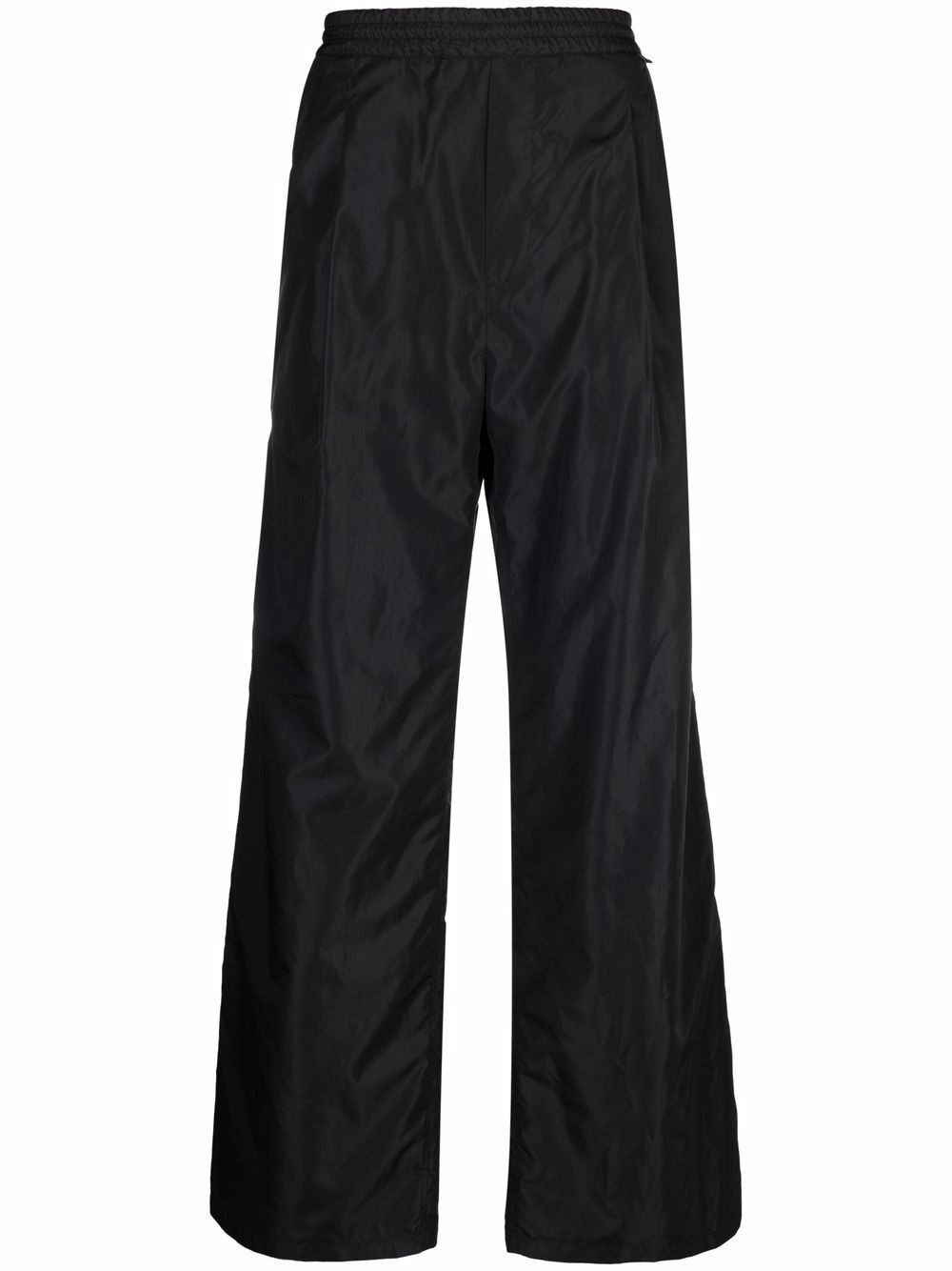 wide-leg elasticated-waist trousers - 1