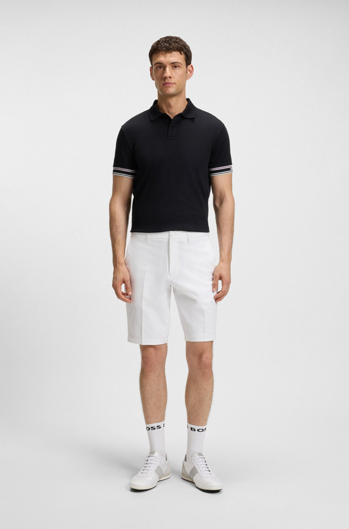 SLIM-FIT SHORTS IN WATER-REPELLENT STRETCH FABRIC - 3