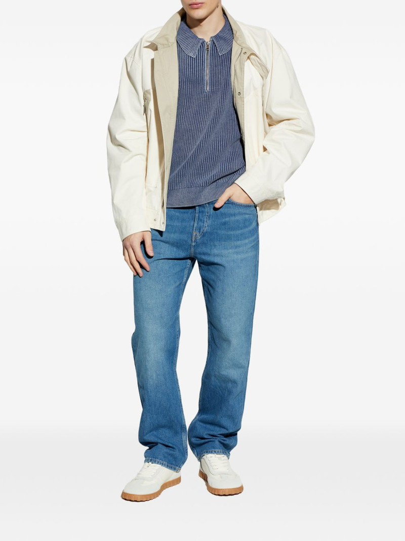 SAMSØE SAMSØE Saearl ribbed zip-fastening polo shirt outlook
