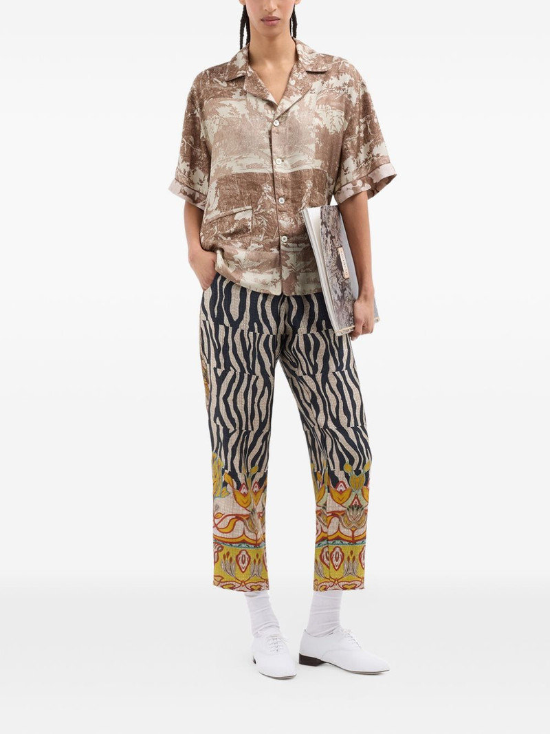 Pierre-Louis Mascia Aloe zebra-print trousers outlook