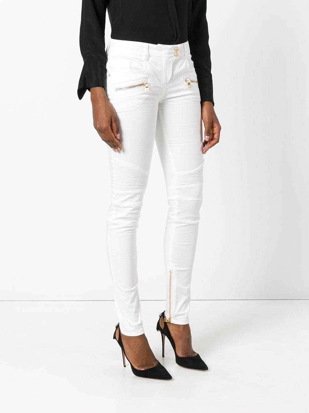 skinny biker trousers - 3