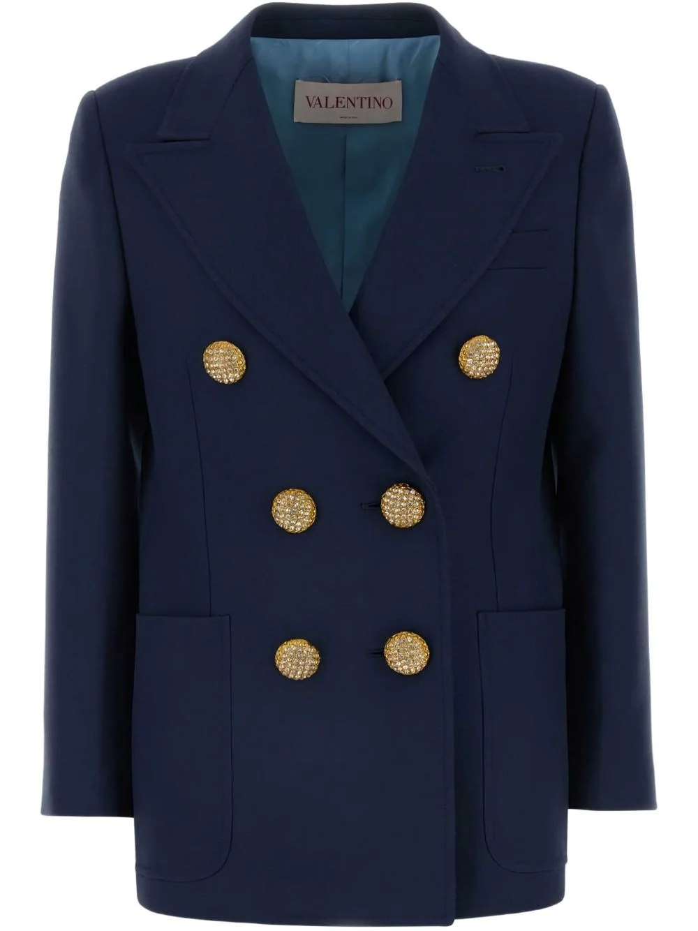 crystal-embellished blazer - 1