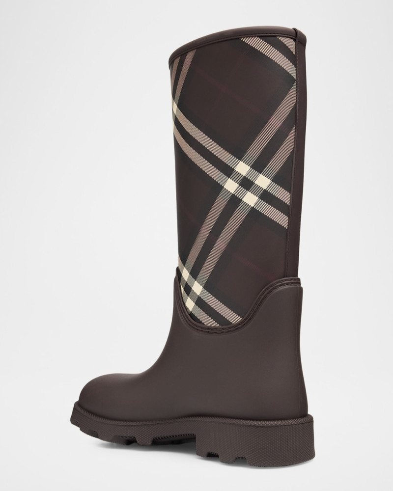 Rubber Marsh Stamp Check Rain Boots 4