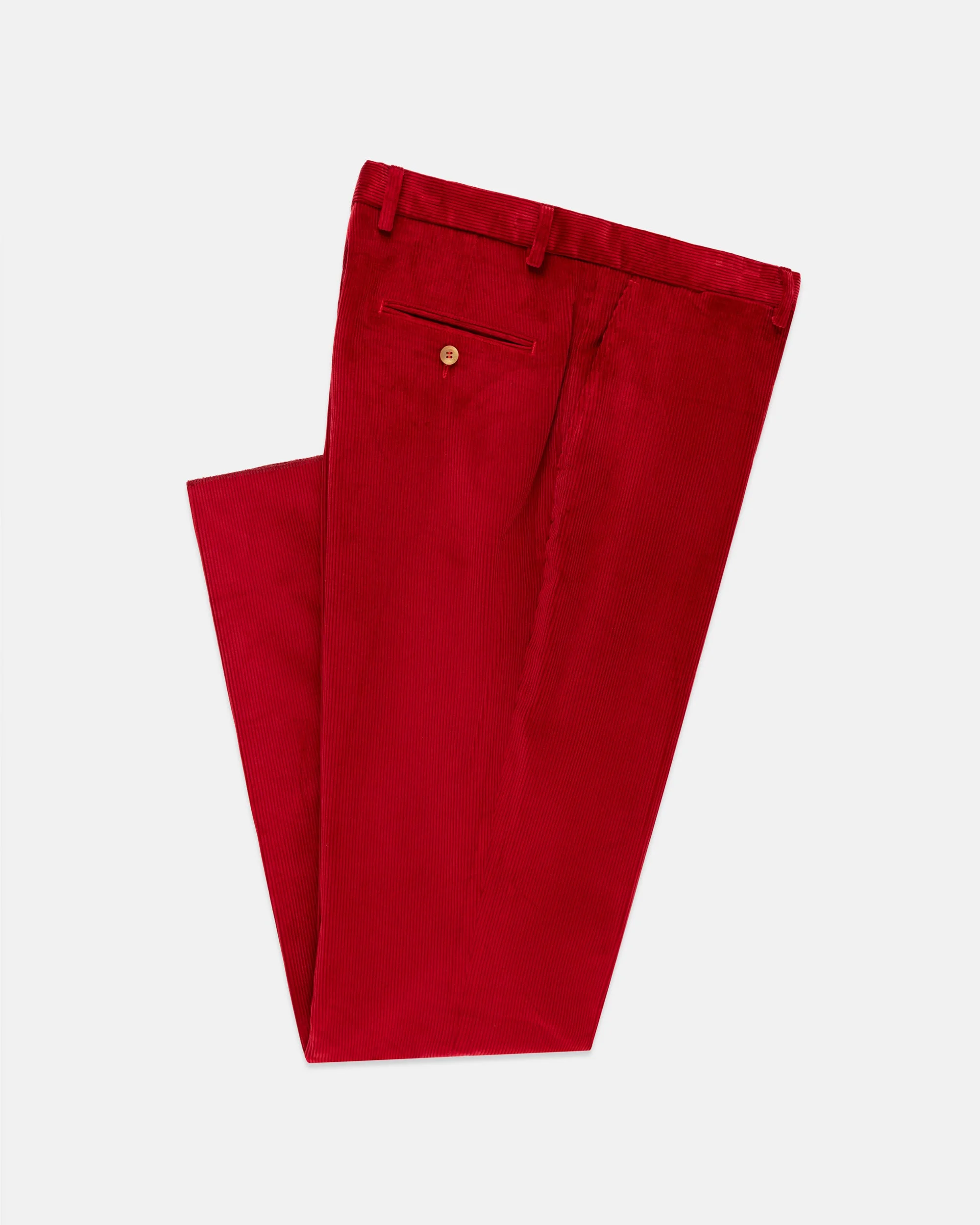 MADE-IN-USA RED WIDE WALE CORDUROY PANT - 1