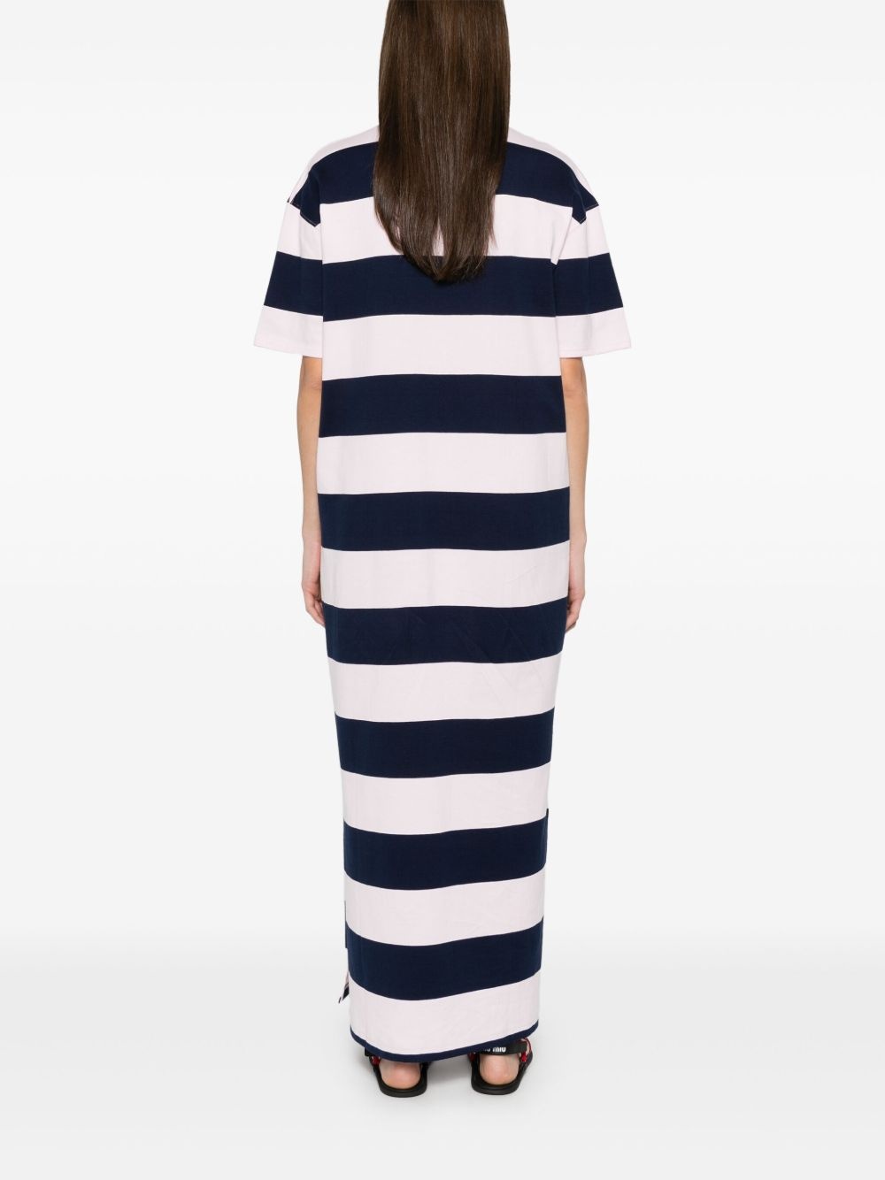 striped polo maxi dress - 4